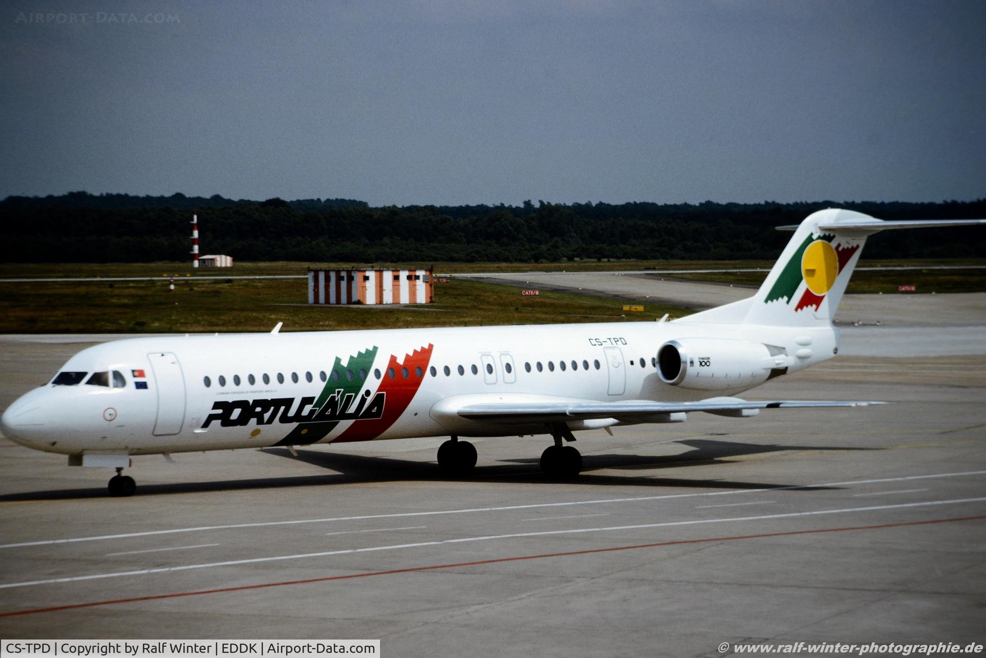 CS-TPD, 1991 Fokker 100 (F-28-0100) C/N 11317, Fokker 100 F-28-0100 - PGA Portugalia Airlines 'Condor' - 11317 - CS-TPD - 1992 - CGN