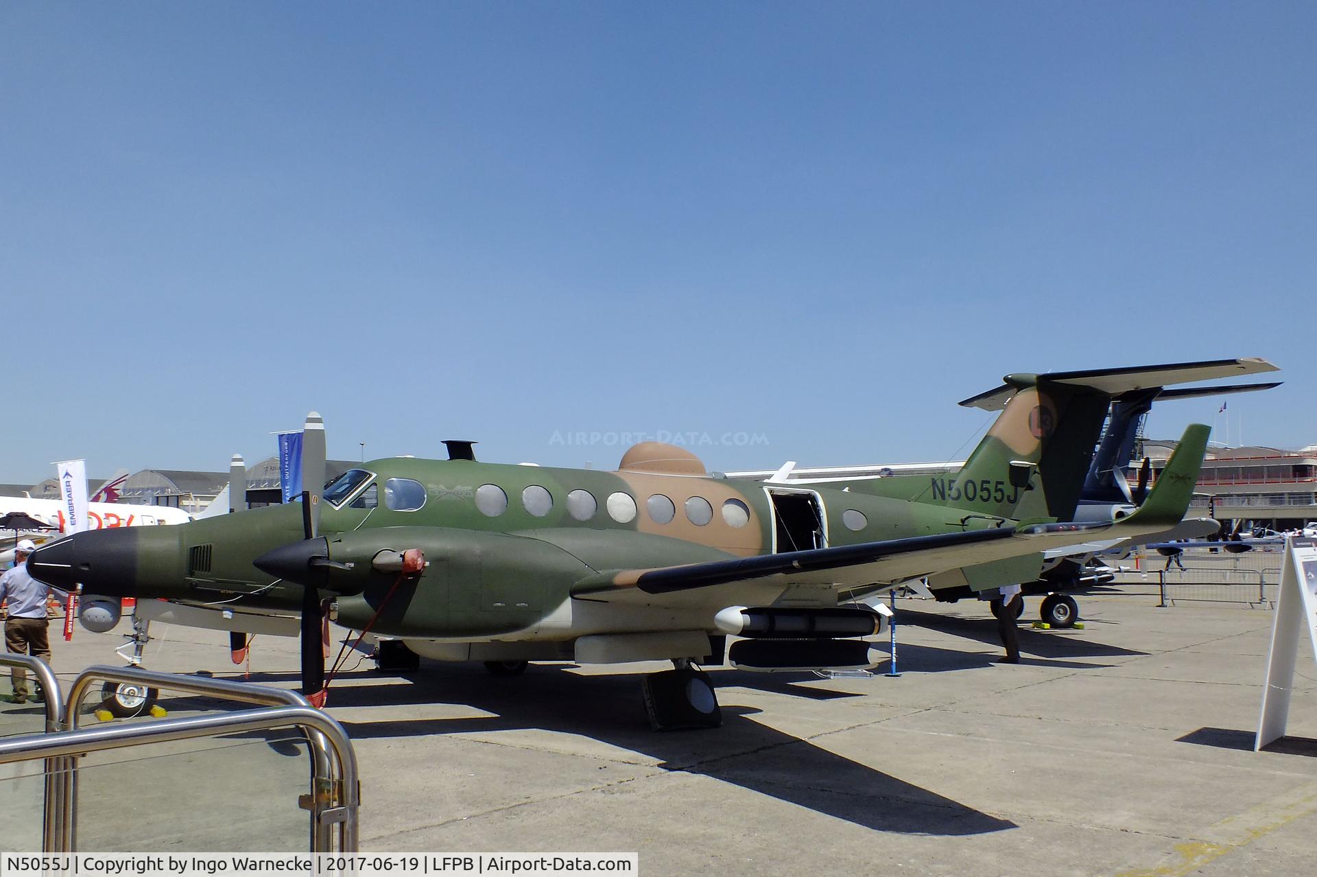 N5055J, 2013 Beechcraft 350ER King Air (B300) C/N FL-855, Beechcraft B300 King Air L3 SPYDR at the Aerosalon 2017, Paris