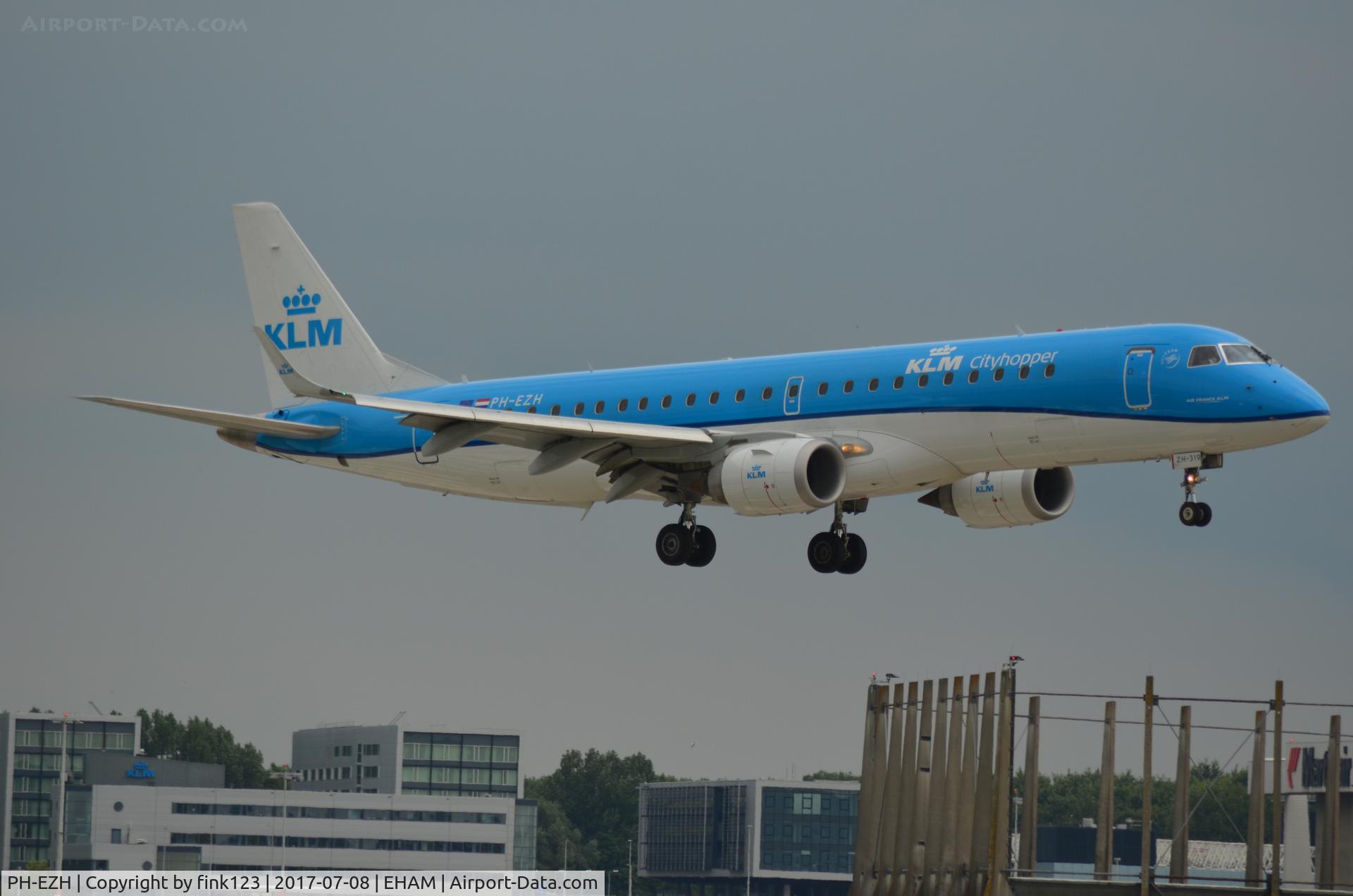PH-EZH, 2009 Embraer 190LR (ERJ-190-100LR) C/N 19000319, KLM EMBRAER 190