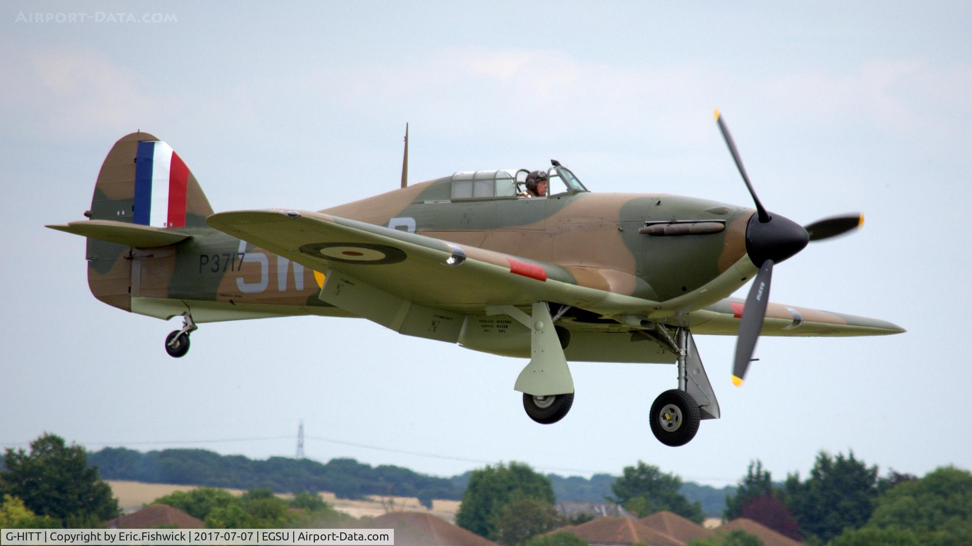G-HITT, 1940 Hawker Hurricane I C/N Not found / see comment, 3. P3717 on the eve of The Flying Legends Airshow, July 2017.