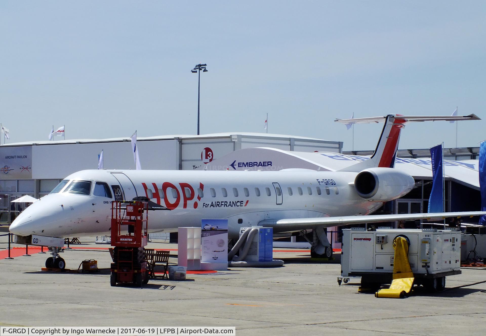 F-GRGD, 1998 Embraer EMB-145EU (ERJ-145EU) C/N 145043, EMBRAER EMB-145EU (ERJ-145EU) of HOP at the Aerosalon 2017, Paris