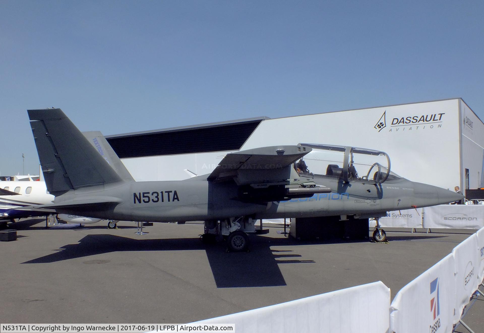 N531TA, 2013 Cessna E530 Scorpion C/N 721001, Textron AirLand E530 Scorpion at the Aerosalon 2017, Paris