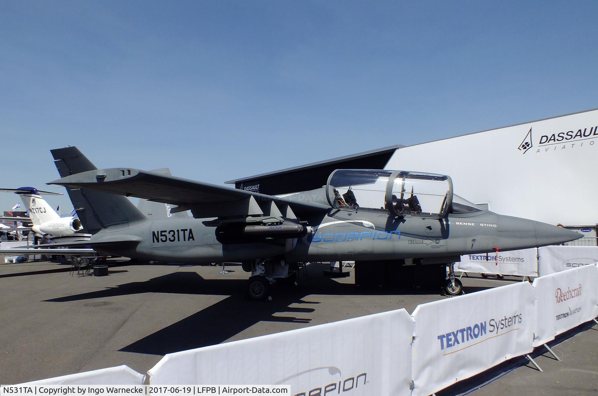 N531TA, 2013 Cessna E530 Scorpion C/N 721001, Textron AirLand E530 Scorpion at the Aerosalon 2017, Paris