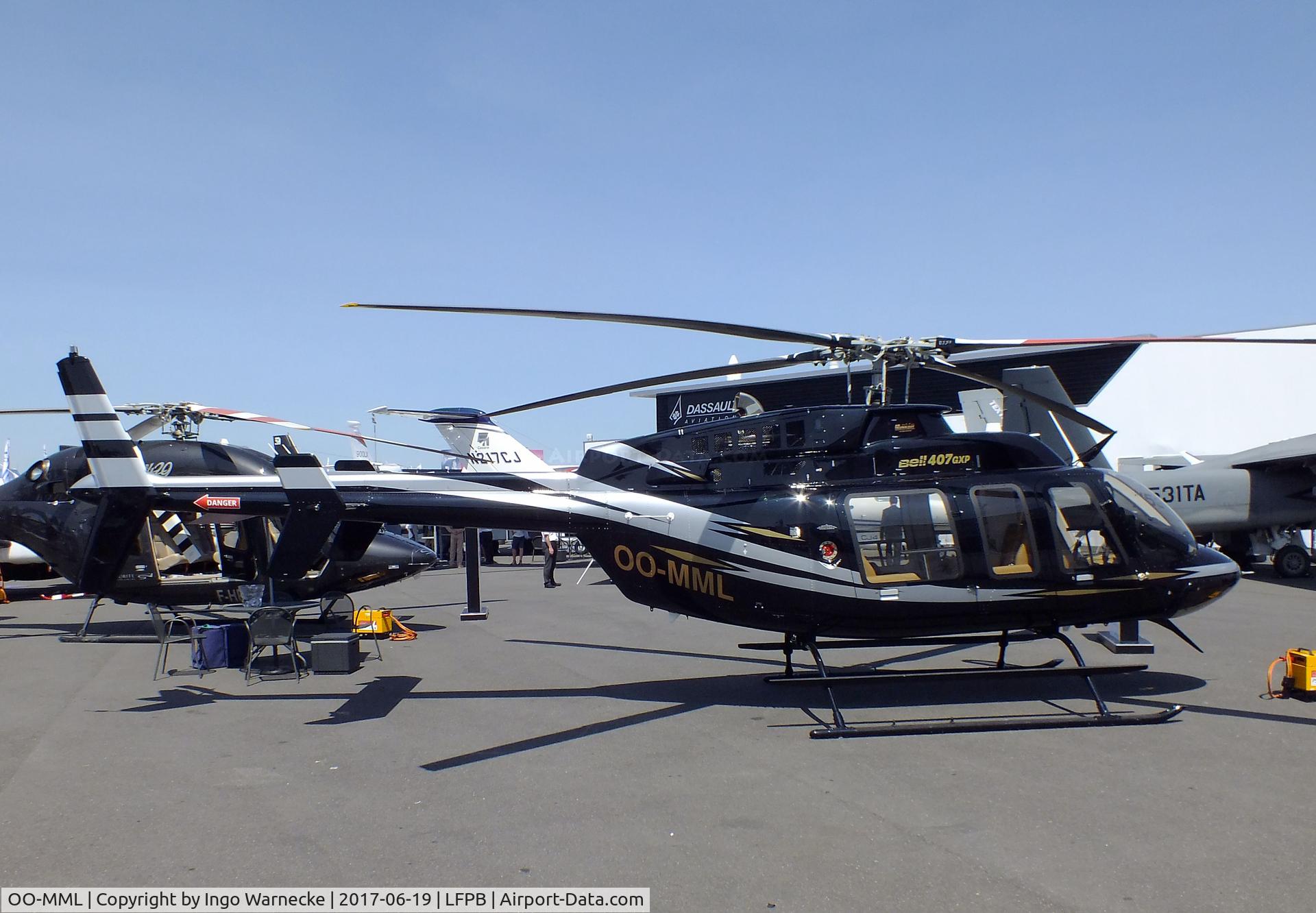 OO-MML, 2016 Bell 407GXP C/N 54653, Bell 407GXP at the Aerosalon 2017, Paris