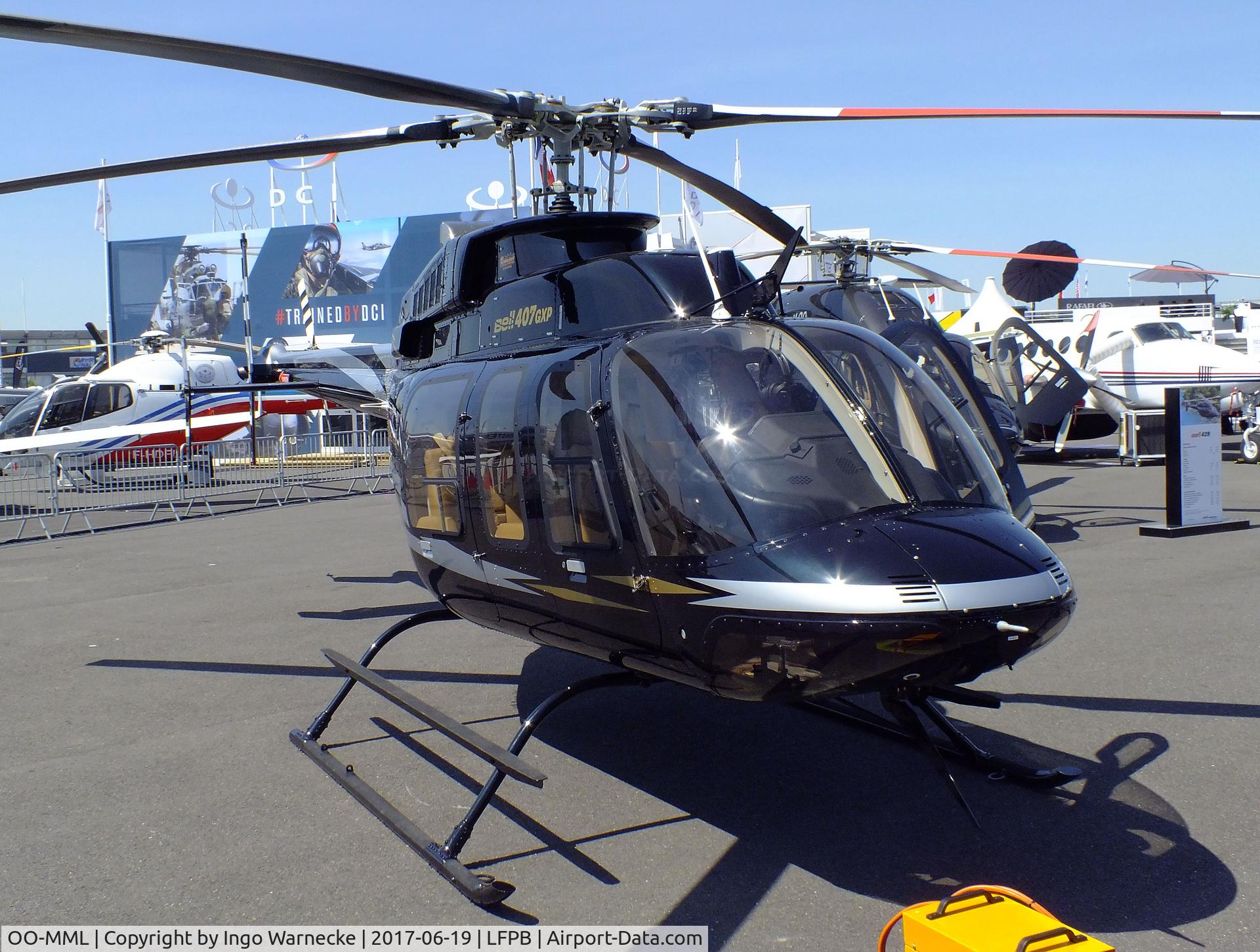 OO-MML, 2016 Bell 407GXP C/N 54653, Bell 407GXP at the Aerosalon 2017, Paris