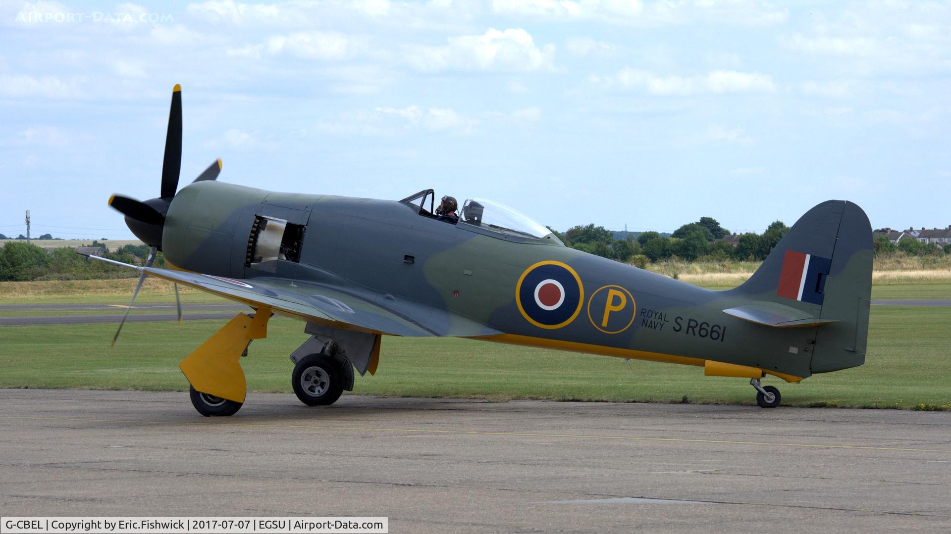 G-CBEL, 1953 Hawker Fury FB11 C/N 37539, 1. G-CBEL on the eve of The Flying Legends Airshow, July 2017.