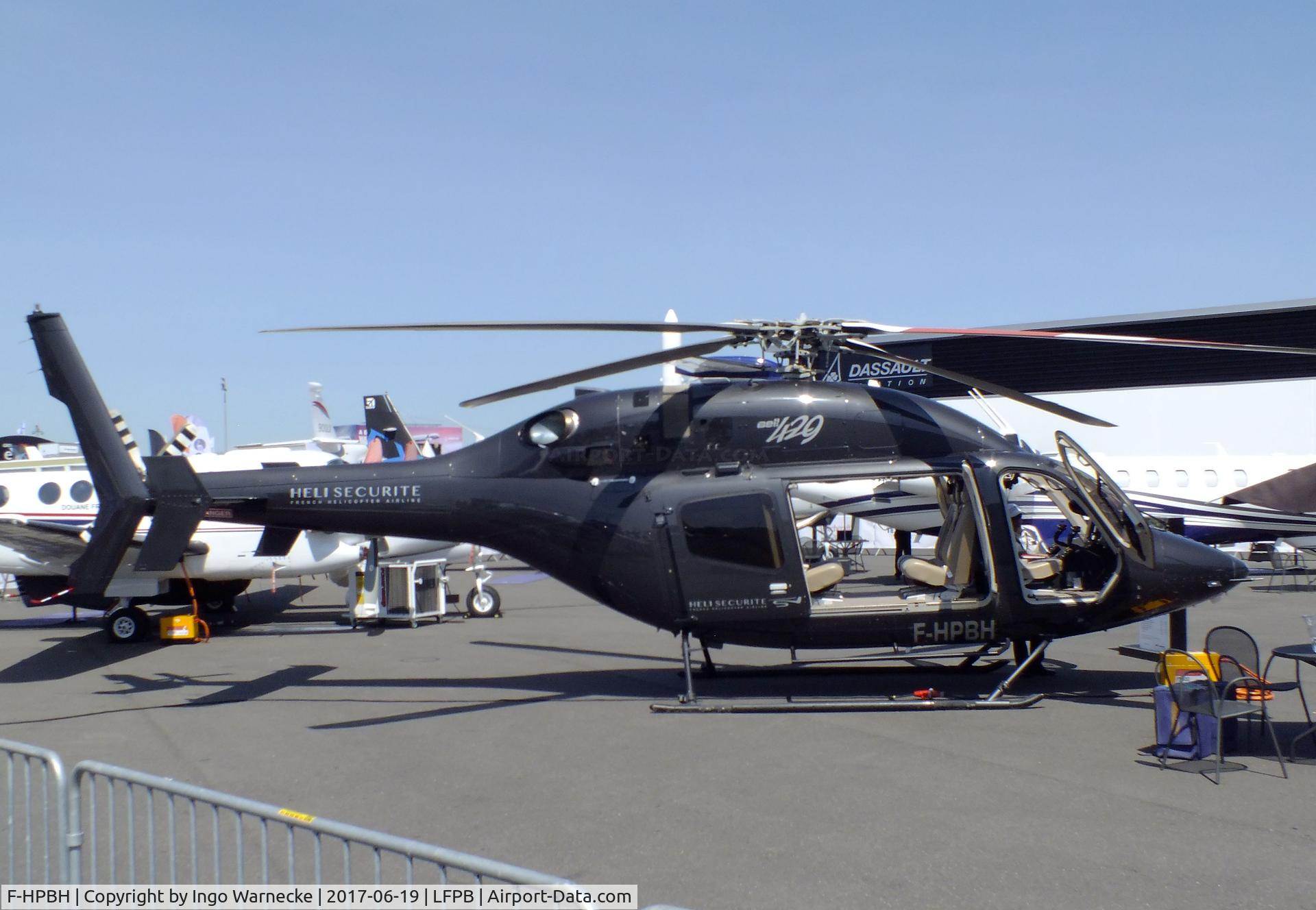 F-HPBH, 2014 Bell 429 GlobalRanger C/N 57199, Bell 429 of Heli Securite at the Aerosalon 2017, Paris