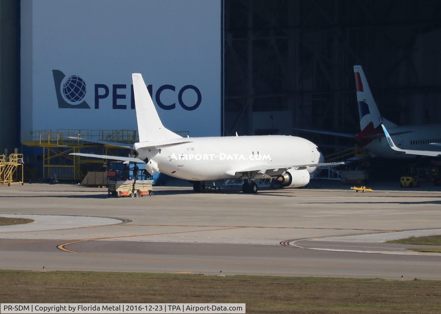 PR-SDM, 1990 Boeing 737-4YO C/N 24690, Sideral Air Cargo, wearing temporary US reg while being converted into a cargo aircraft