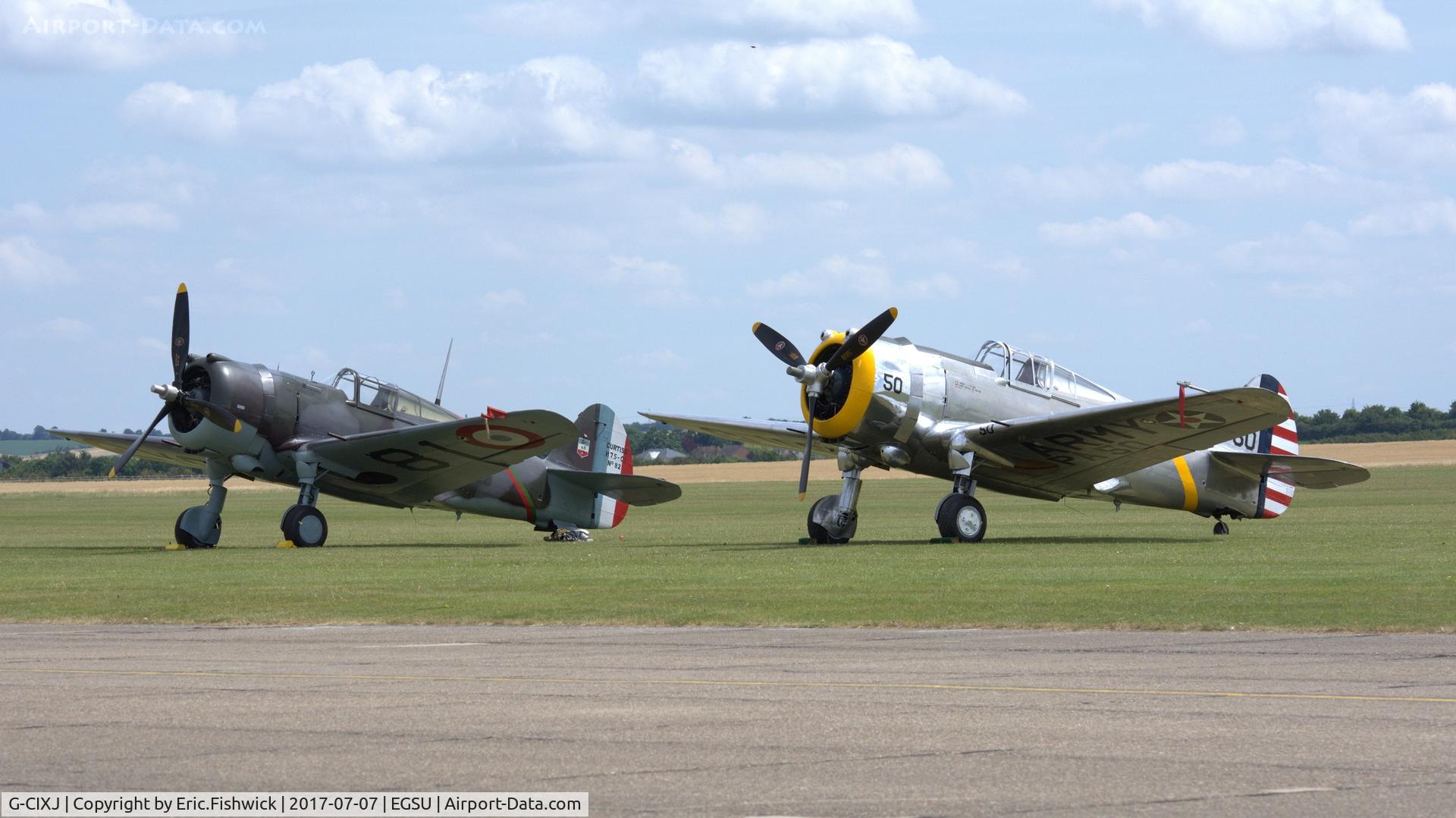 G-CIXJ, 1939 Curtiss P-36C Hawk C/N 38-210, 5. on the eve of The Flying Legends Airshow, July 2017.