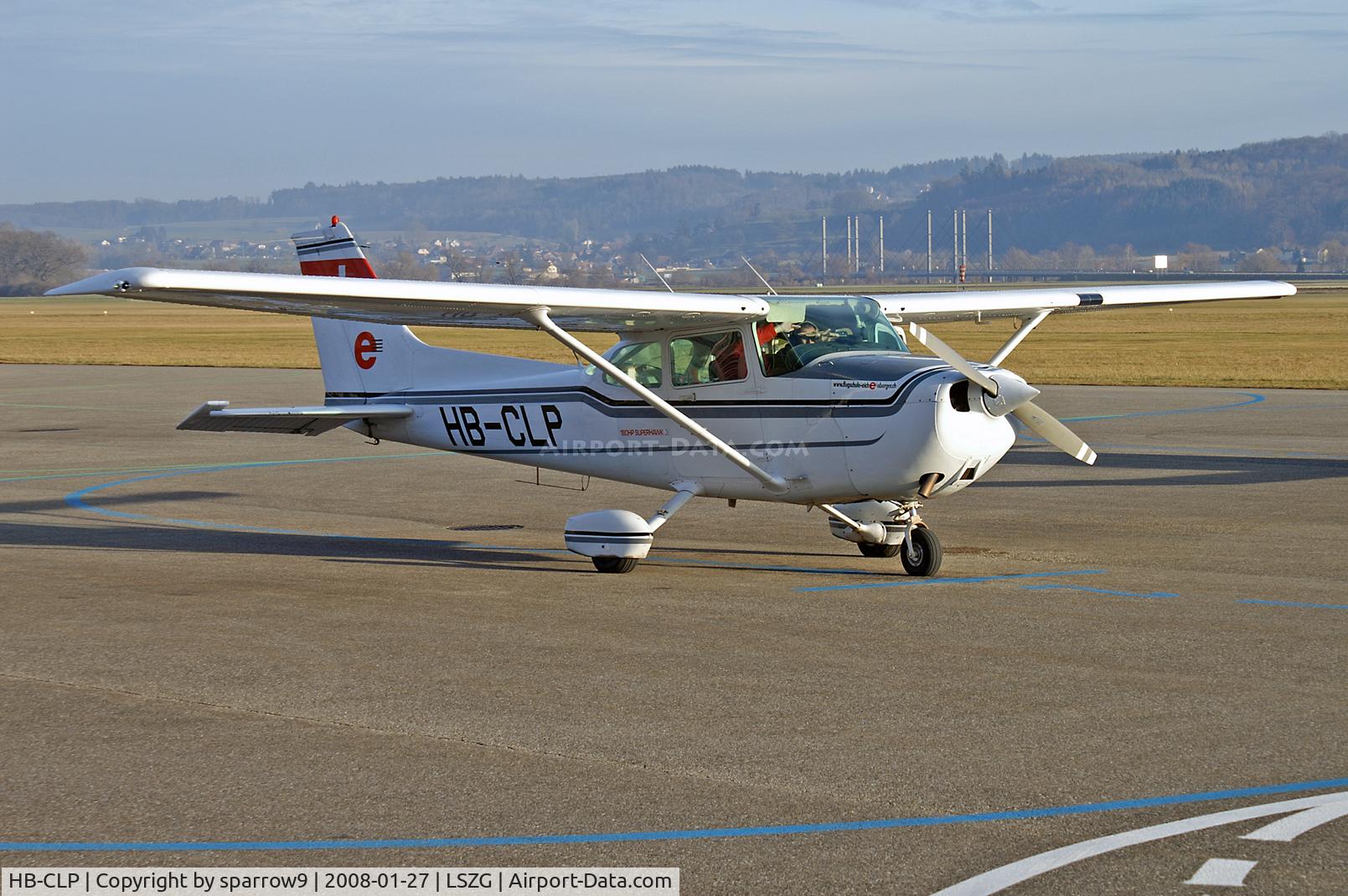 HB-CLP, 1985 Cessna 172P C/N 17276461, A winter evening without any snow at Grenchen. It has a Lycoming O-360-A4M now.