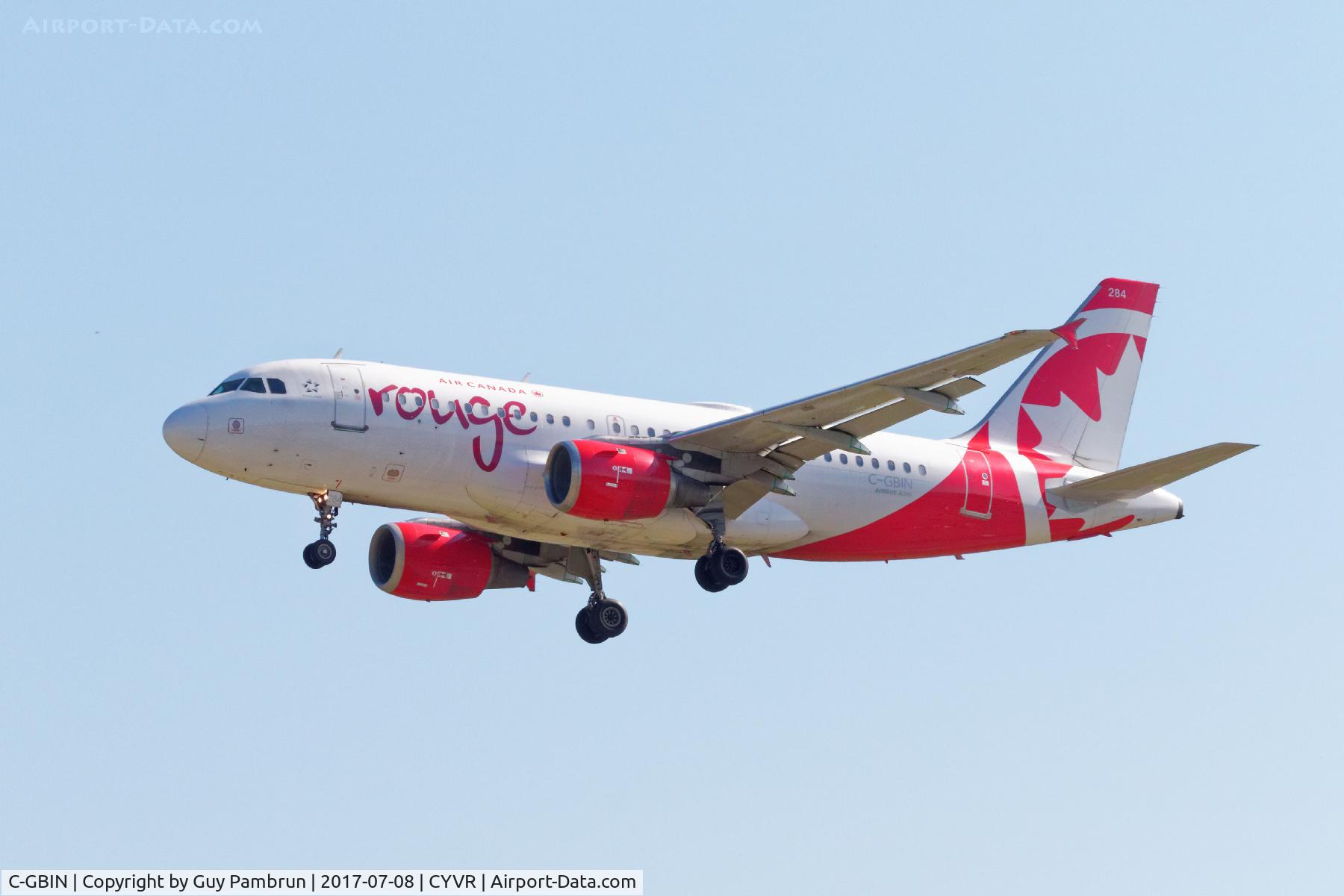 C-GBIN, 1998 Airbus A319-114 C/N 845, Landing
