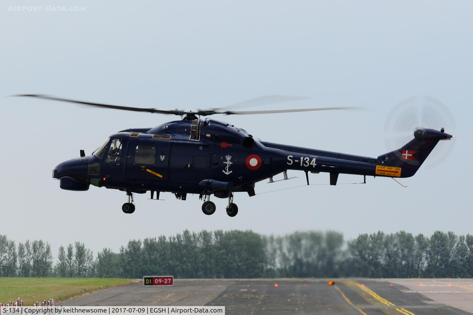 S-134, Westland Super Lynx Mk.90B C/N 425, Arriving at Norwich.