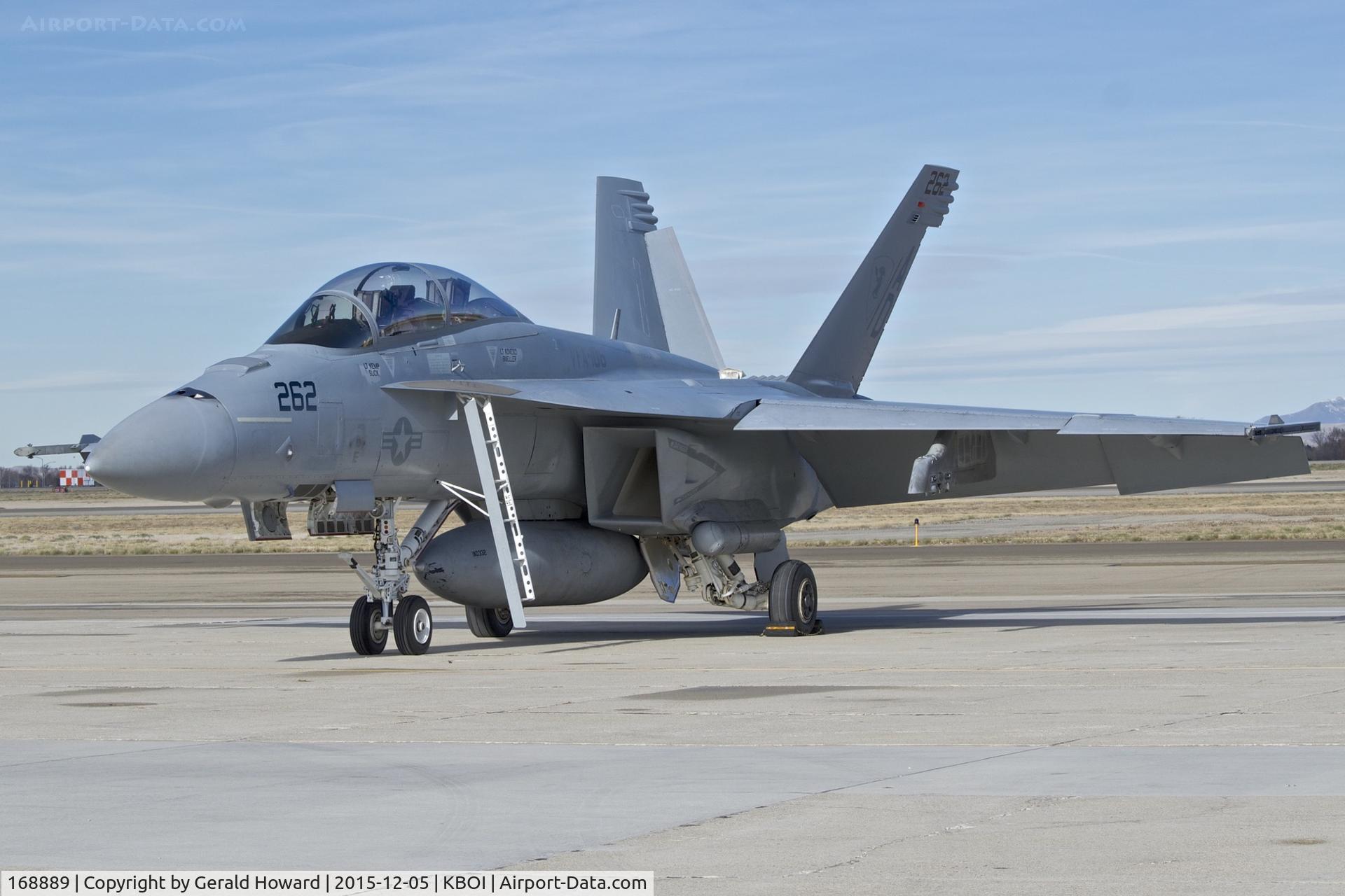 168889, Boeing F/A-18F Super Hornet C/N F270, Parked on the south GA ramp.  VFA-106 