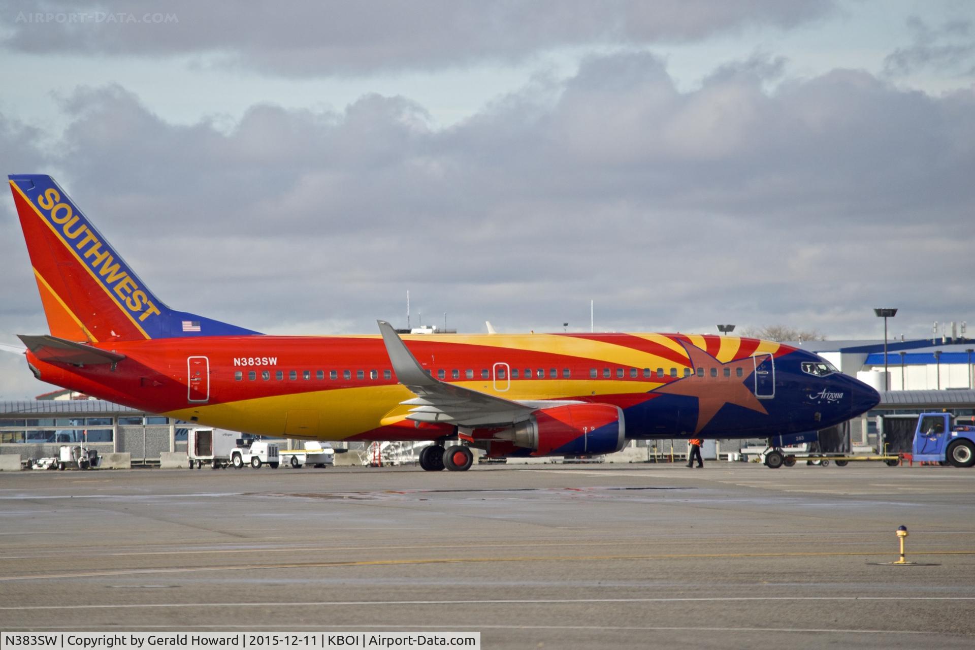 N383SW, 1994 Boeing 737-3H4 C/N 26589, Push back from the gate.