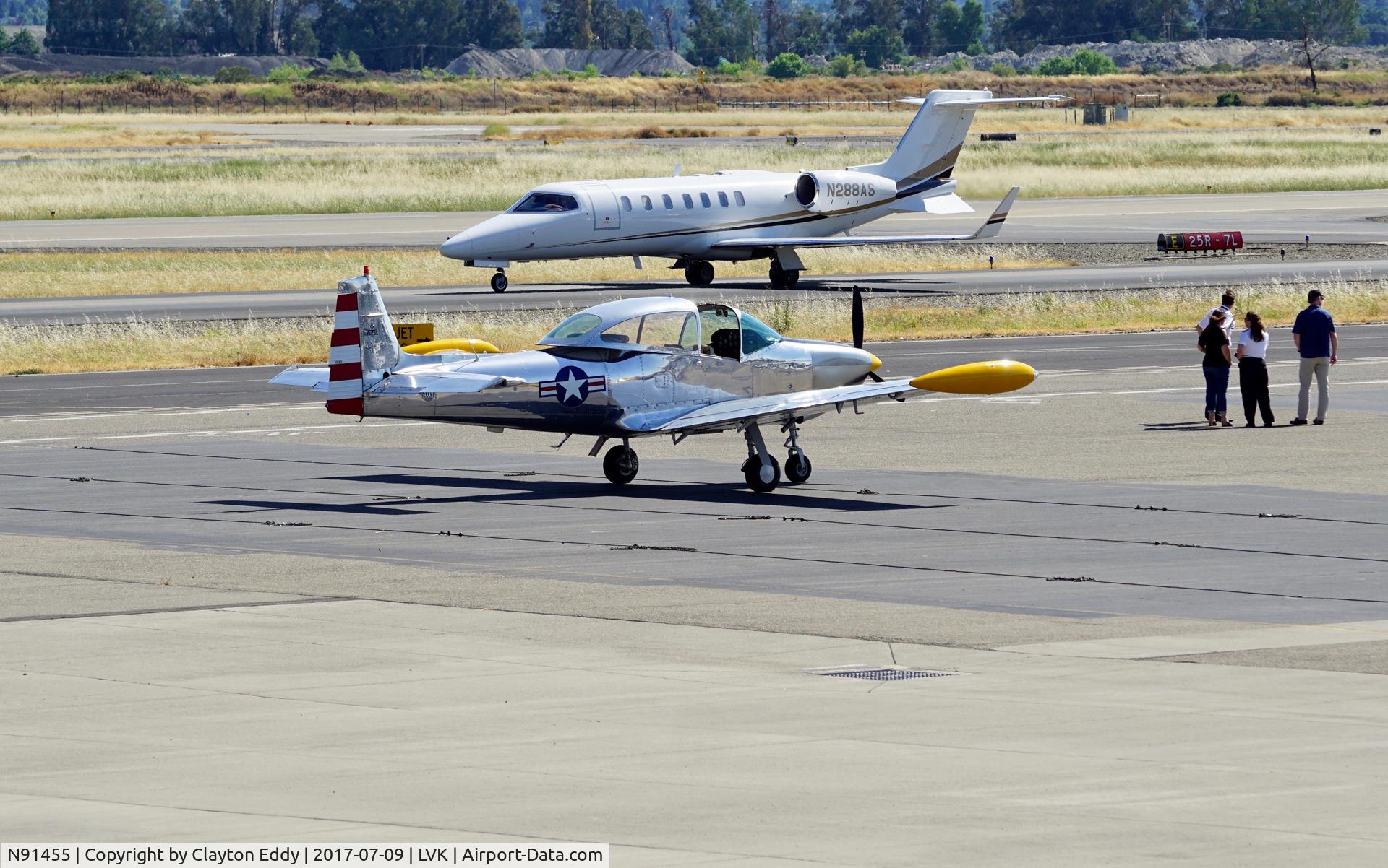 N91455, 1946 North American Navion C/N NAV-4-100, Livermore Airport California. 2017.