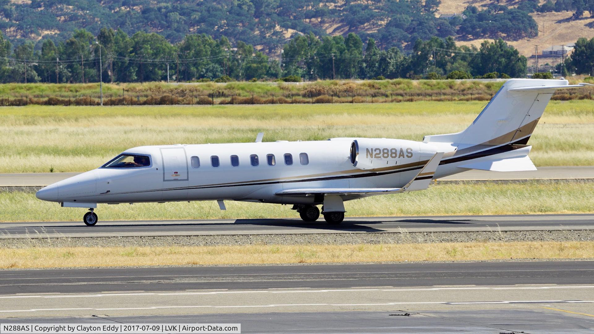 N288AS, 2007 Learjet 45 C/N 2088, Livermore Airport California. 2017.