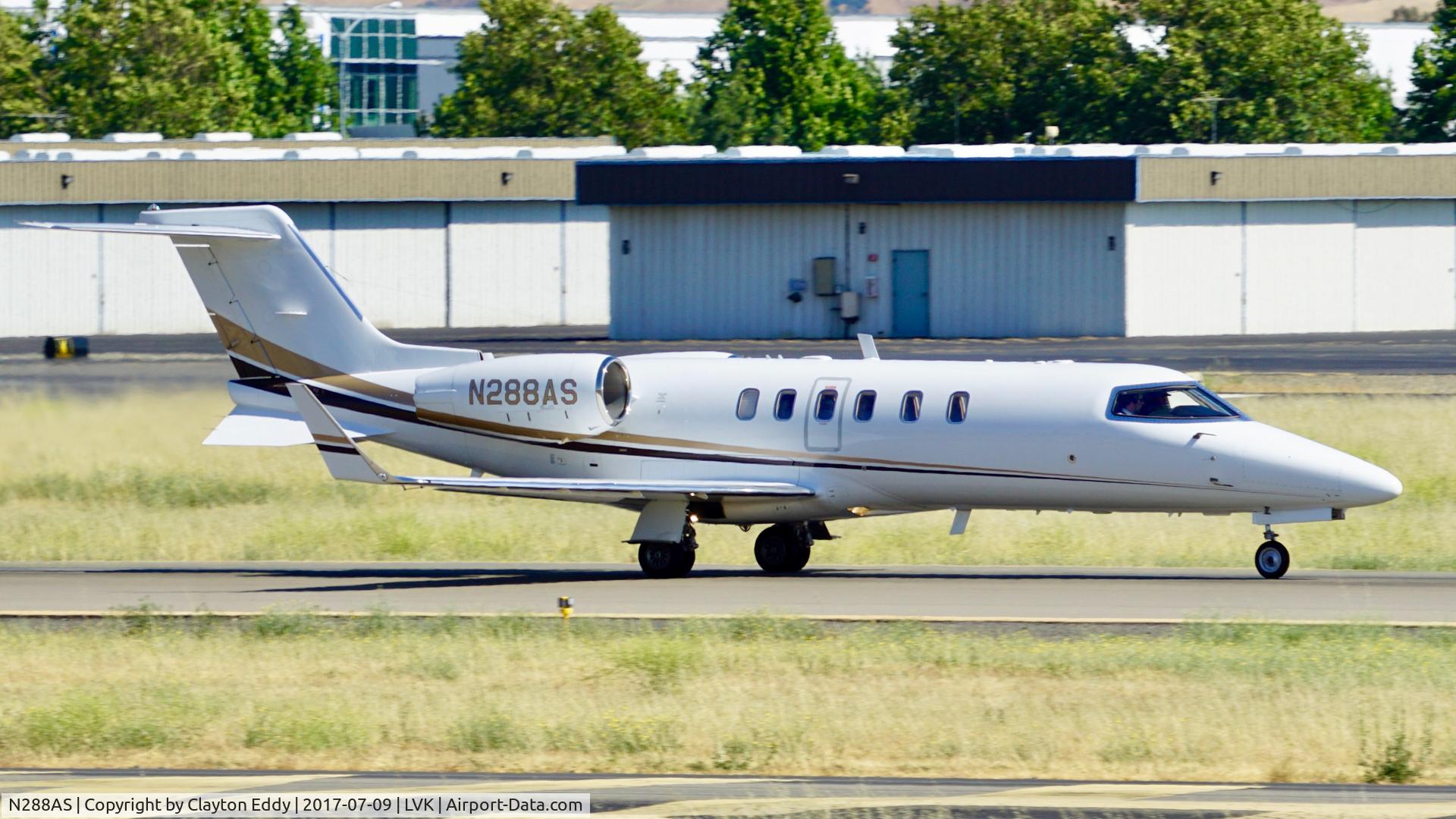 N288AS, 2007 Learjet 45 C/N 2088, Livermore Airport California. 2017.