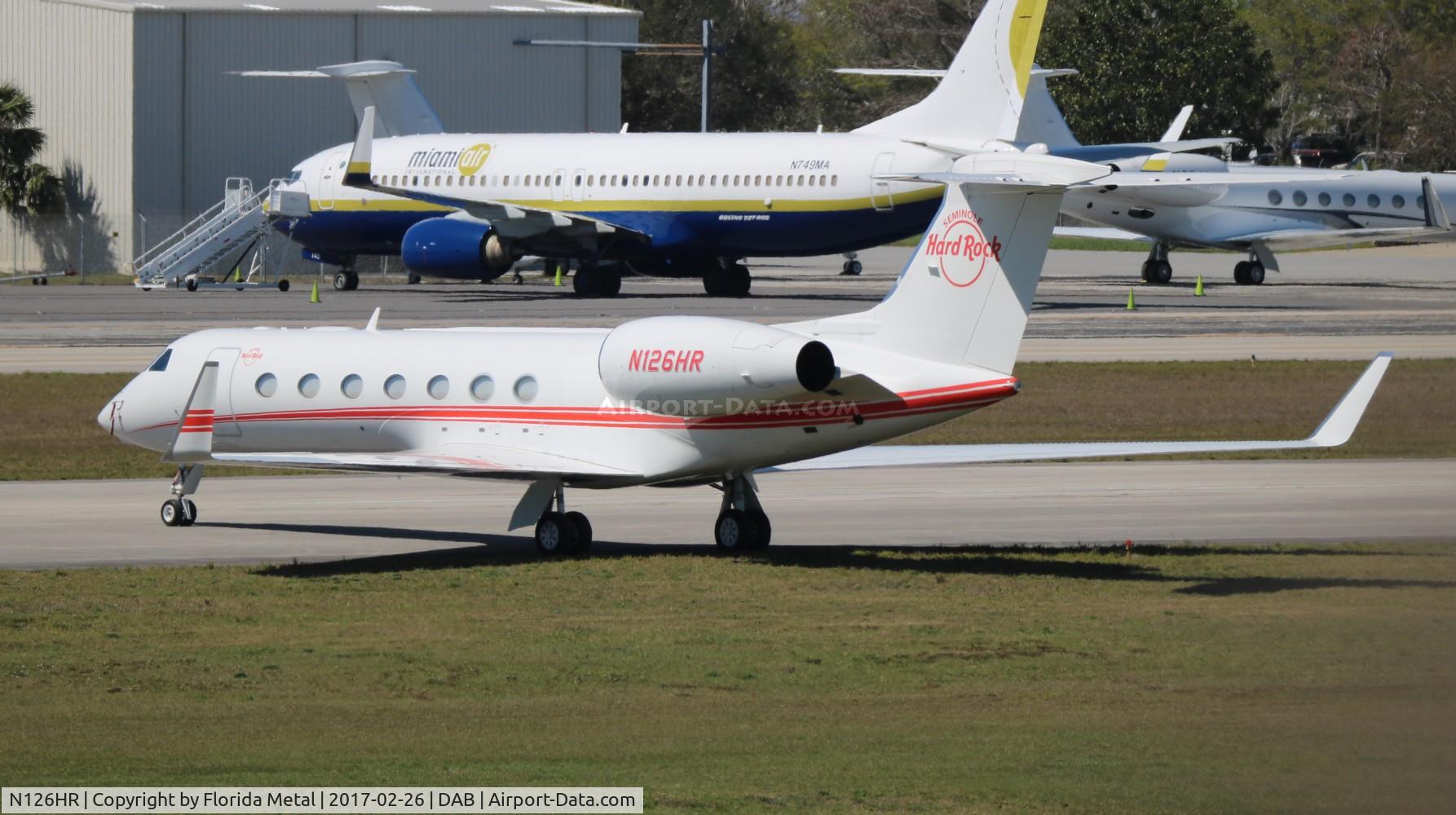 N126HR, 2013 Gulfstream Aerospace GV-SP (G550) C/N 5436, Seminole Hardrock