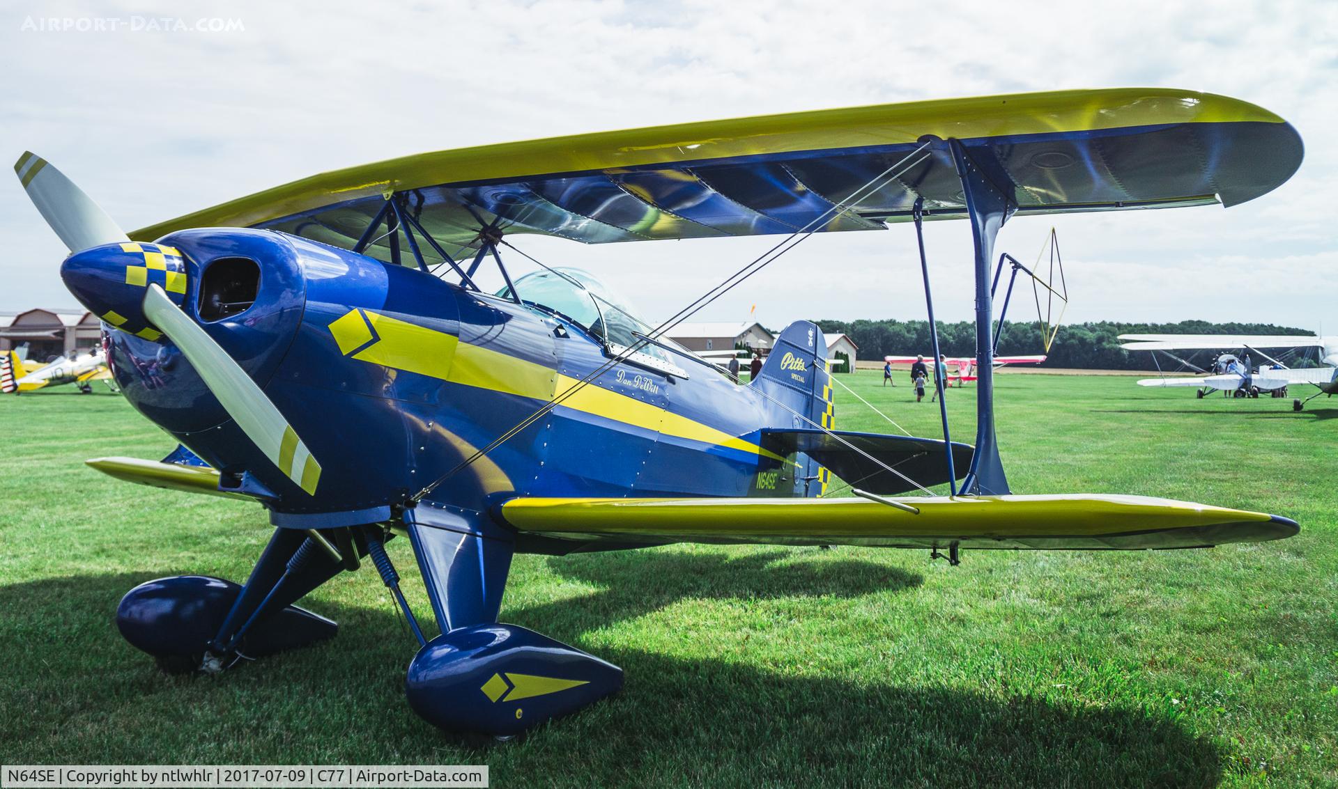 N64SE, Pitts S-1S Special C/N 70628, Parked at the Poplar Grove EAA Pancake Breakfast Fly In.