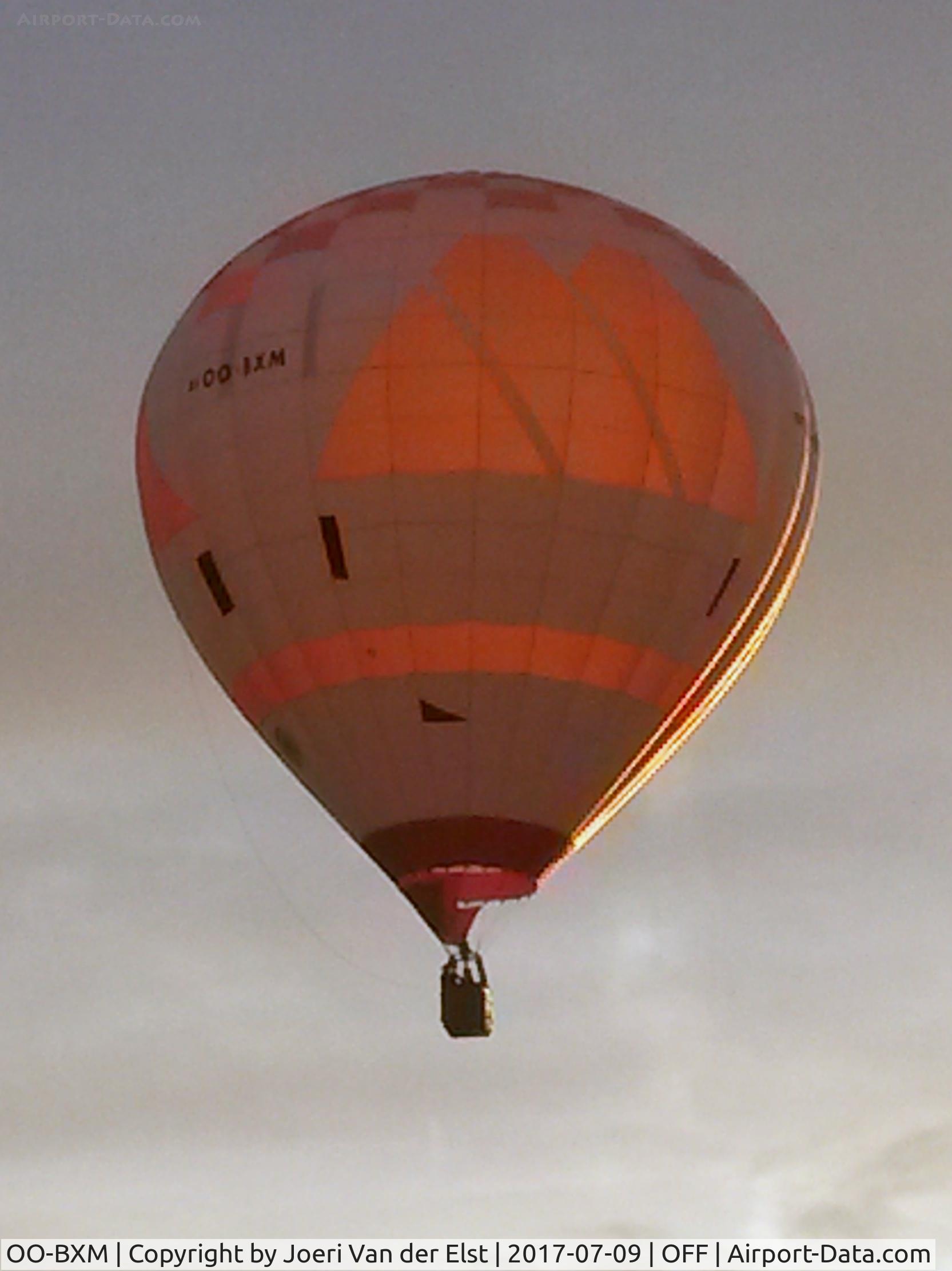 OO-BXM, 2007 Schroeder Fire Balloons G.34/24 C/N 1238, Evening flight, picture taken by An Van der Elst with permission