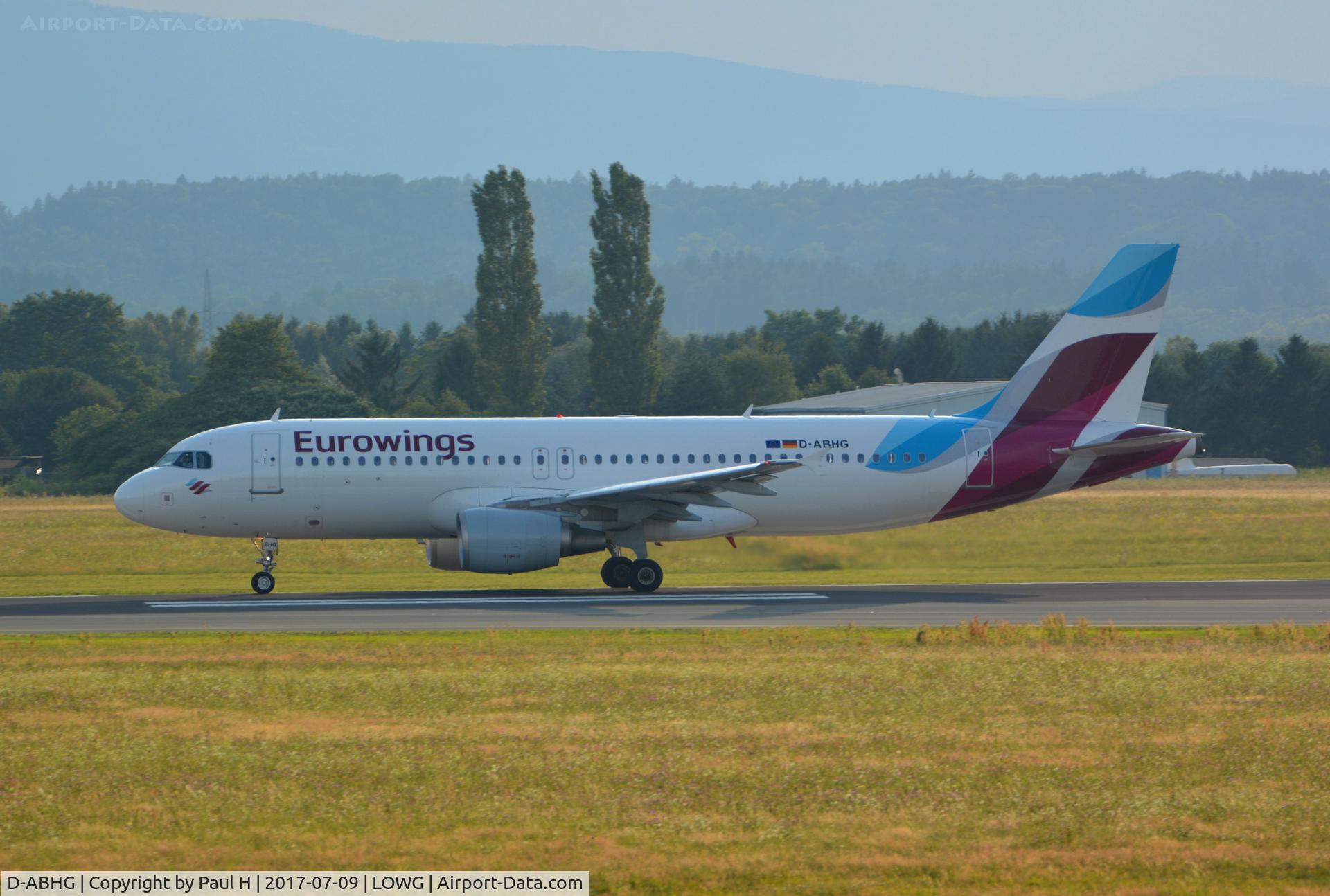D-ABHG, 2006 Airbus A320-214 C/N 2867, Eurowings A320 taking-off at LOWG