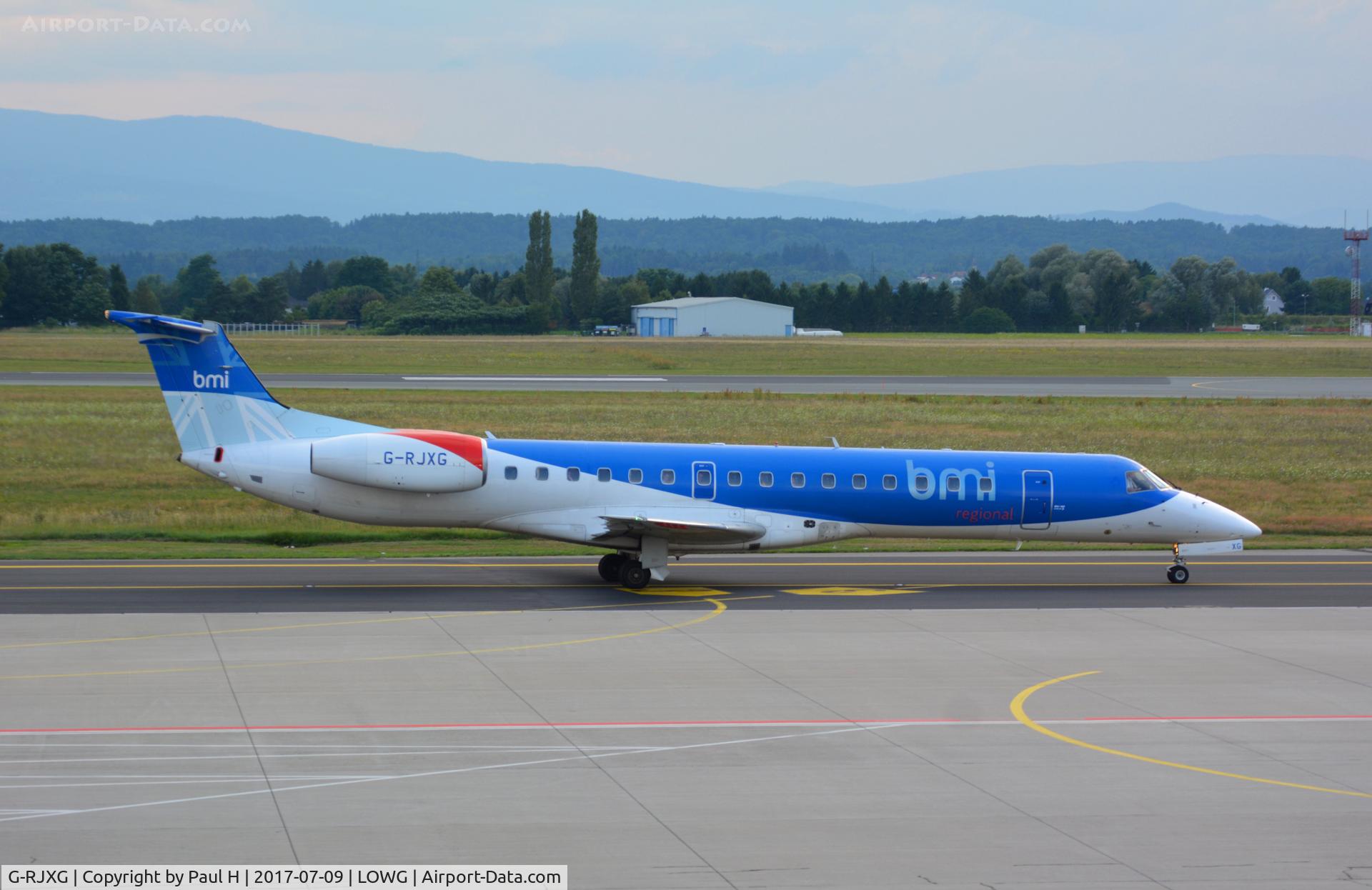 G-RJXG, 2001 Embraer EMB-145EP (ERJ-145EP) C/N 145390, EMB-145 of bmi regional taxiing at LOWG