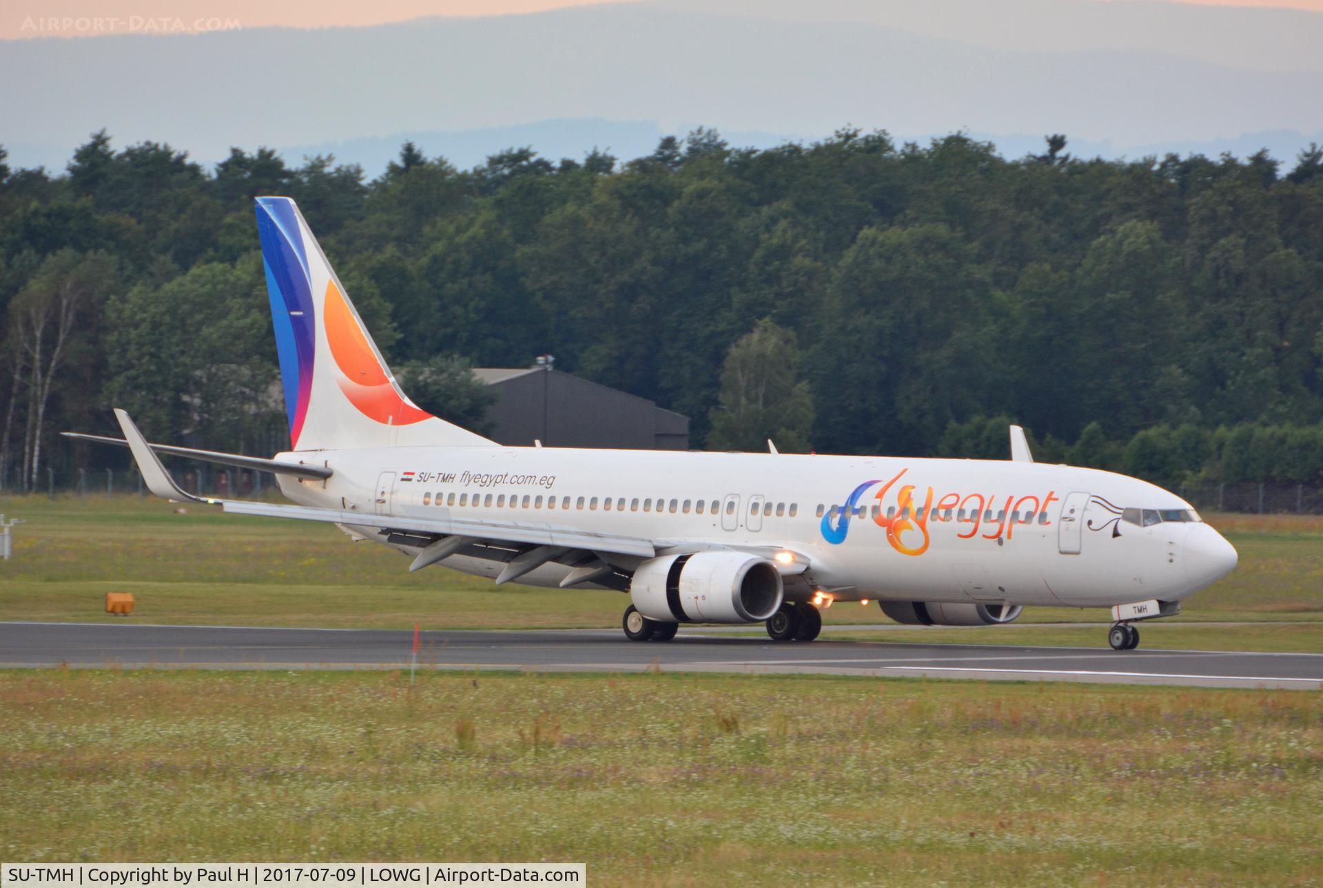 SU-TMH, 2007 Boeing 737-8GJ C/N 34903, First flight of SkyEgypt to LOWG, Graz, Austria