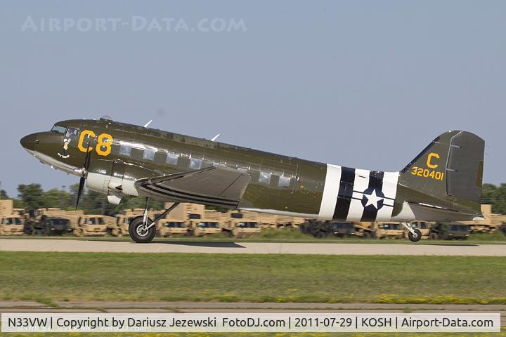 N33VW, 1943 Douglas DC3C-S1C3G (C-47A) C/N 20401, Douglas DC-3C Mr. C It's Tuesday CN 20401, N33VW