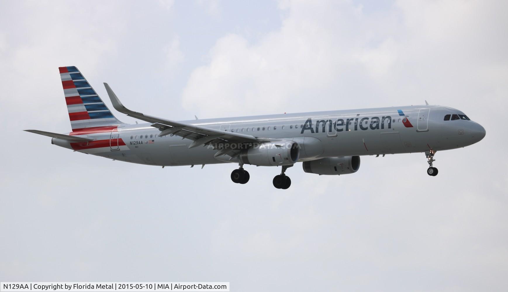 N129AA, 2014 Airbus A321-231 C/N 6401, American