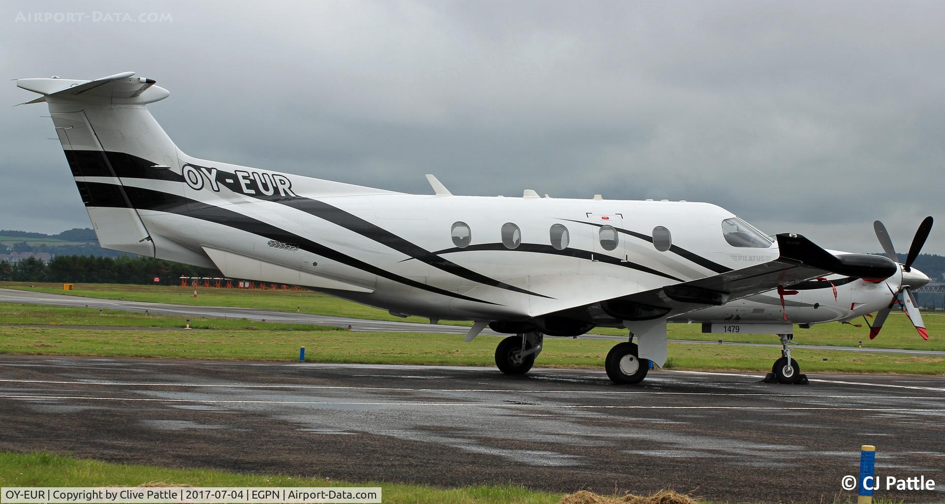OY-EUR, 2014 Pilatus PC-12/47E C/N 1479, On apron at Dundee Riverside EGPN