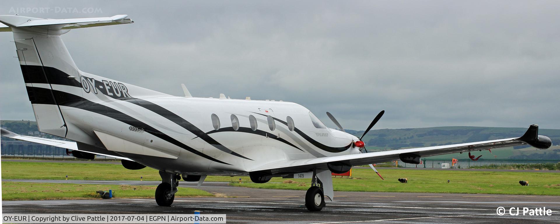 OY-EUR, 2014 Pilatus PC-12/47E C/N 1479, Parked up at Dundee