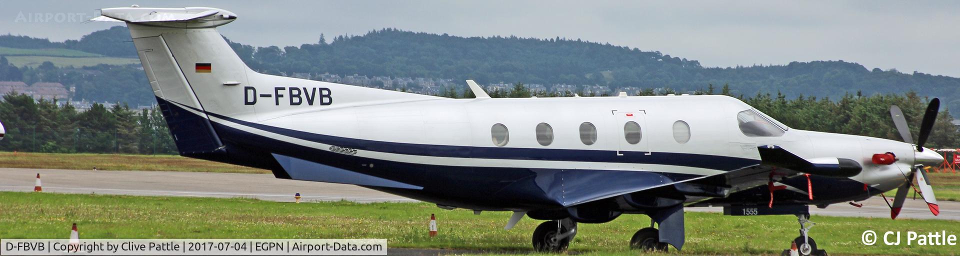 D-FBVB, 2015 Pilatus PC-12/47E C/N 1555, Pictured on the ramp at Dundee during one of its frequent visits.