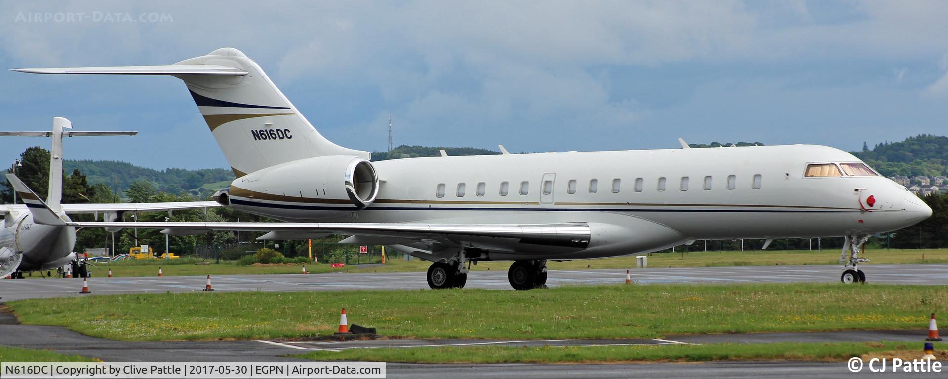 N616DC, 2008 Bombardier BD-700-1A10 Global Express XRS C/N 9296, On the ramp at Dundee
