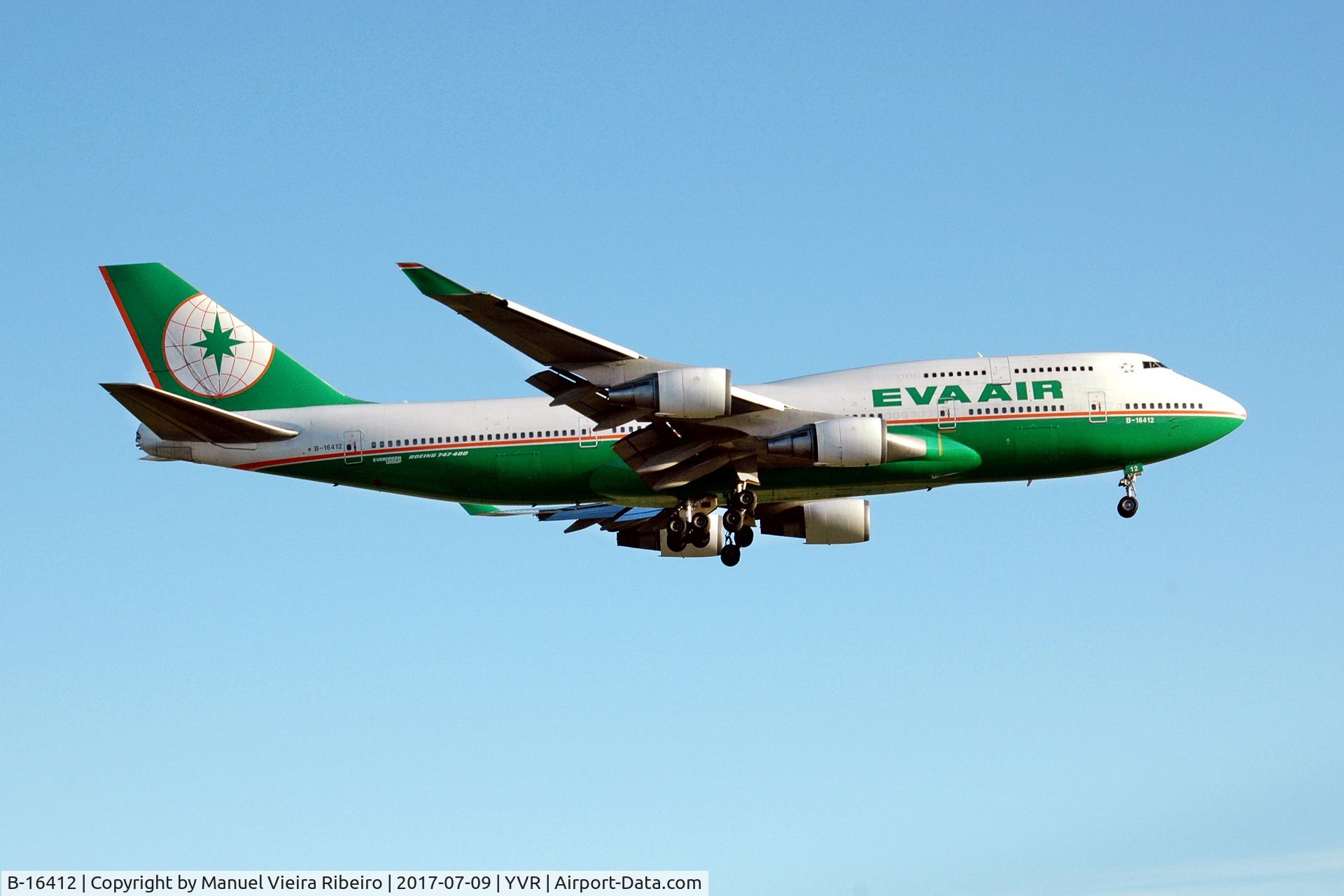 B-16412, Boeing 747-45E C/N 29112, BR10 Arrival In Vancouver