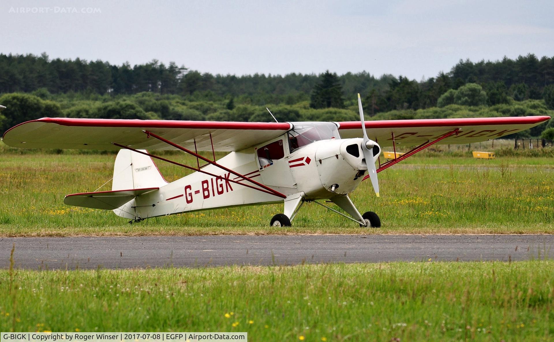 G-BIGK, 1946 Taylorcraft BC-12D Twosome C/N 8302, Visiting Taylorcraft Twosome.