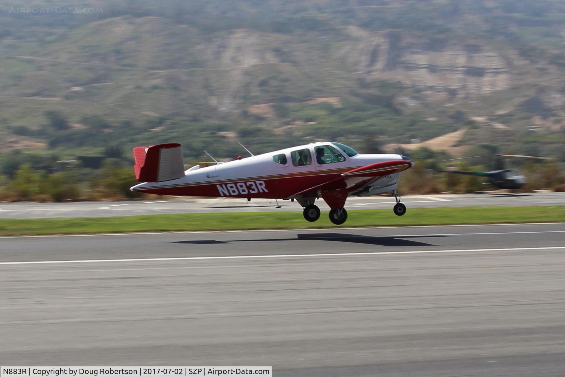 N883R, 1960 Beech M35 Bonanza C/N D-6373, 1960 Beech M35 BONANZA, Continental IO-470-C 250 Hp, takeoff Rwy 22