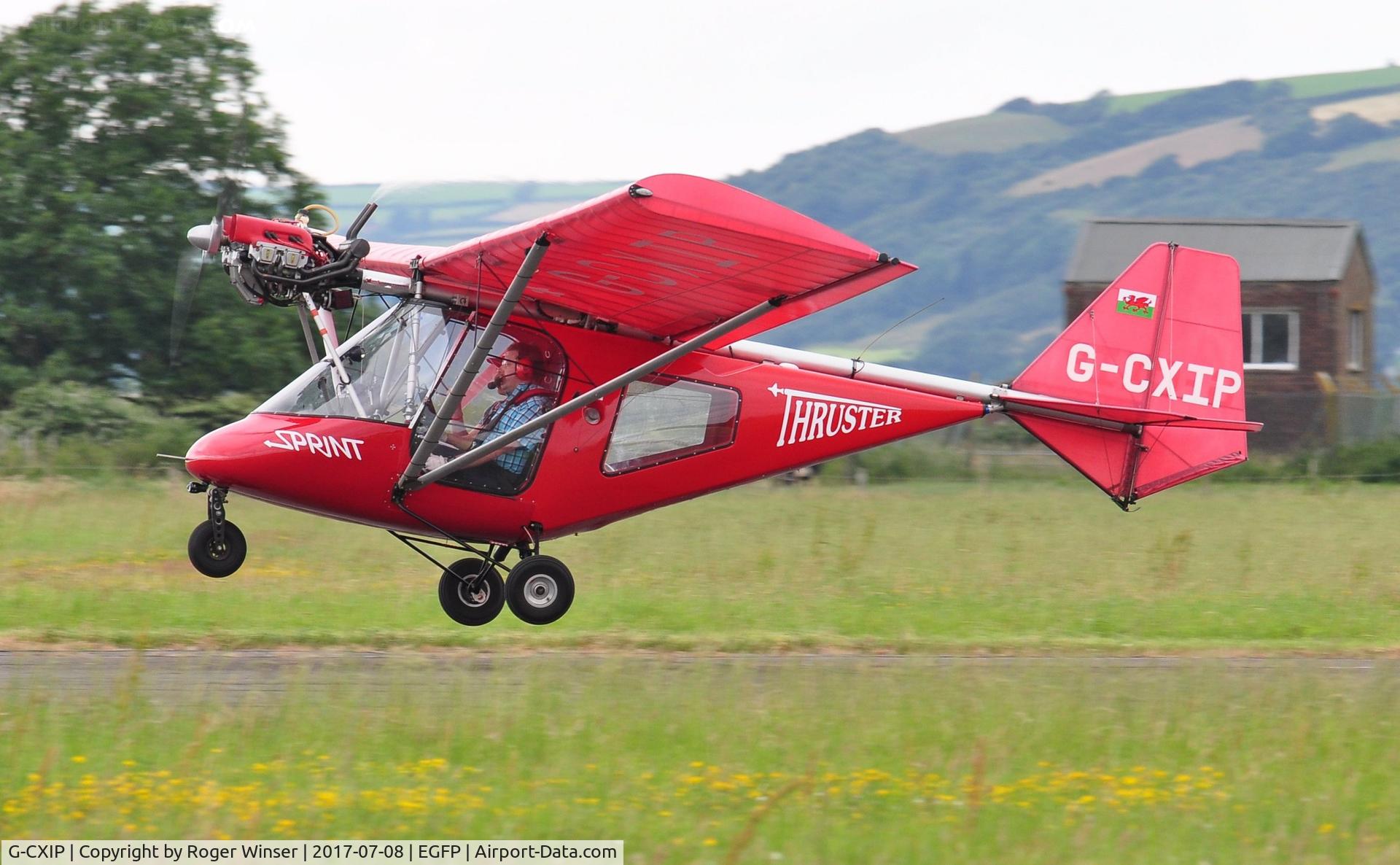 G-CXIP, 2003 Thruster T600N C/N 1031-T600N-095, Visiting Thruster departing Runway 22.