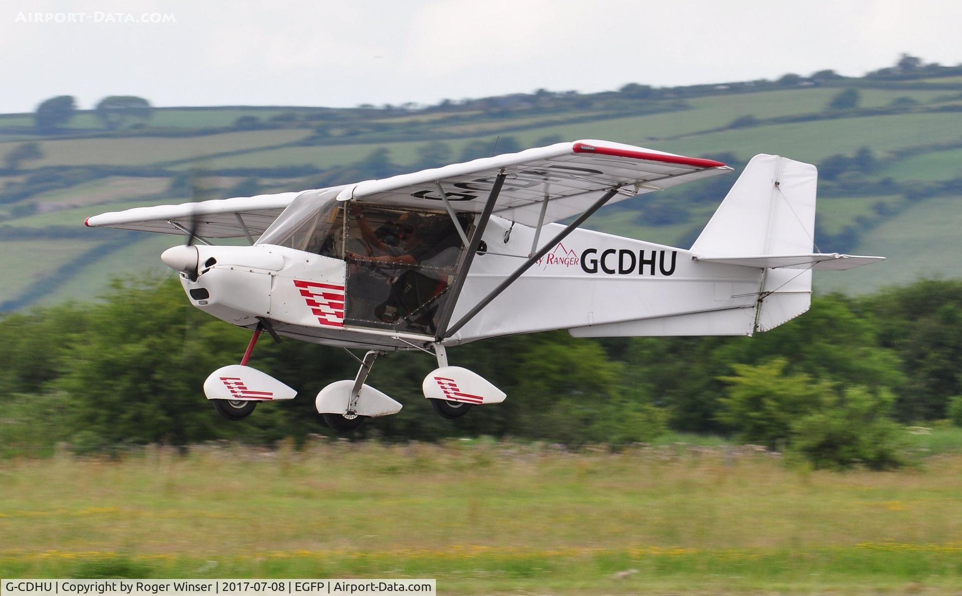 G-CDHU, 2005 Best Off Skyranger 912(2) C/N BMAA/HB/444, Visiting Skyranger departing Runway 22.