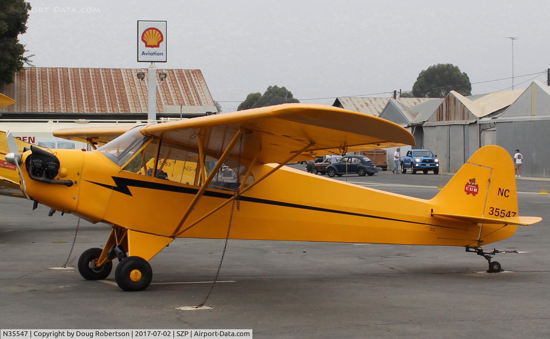 N35547, 1941 Piper J3C-65 Cub C/N 6452, 1941 Piper J3C-65 CUB, Continental A&C-65 65 Hp, flown solo from rear tandem seat.