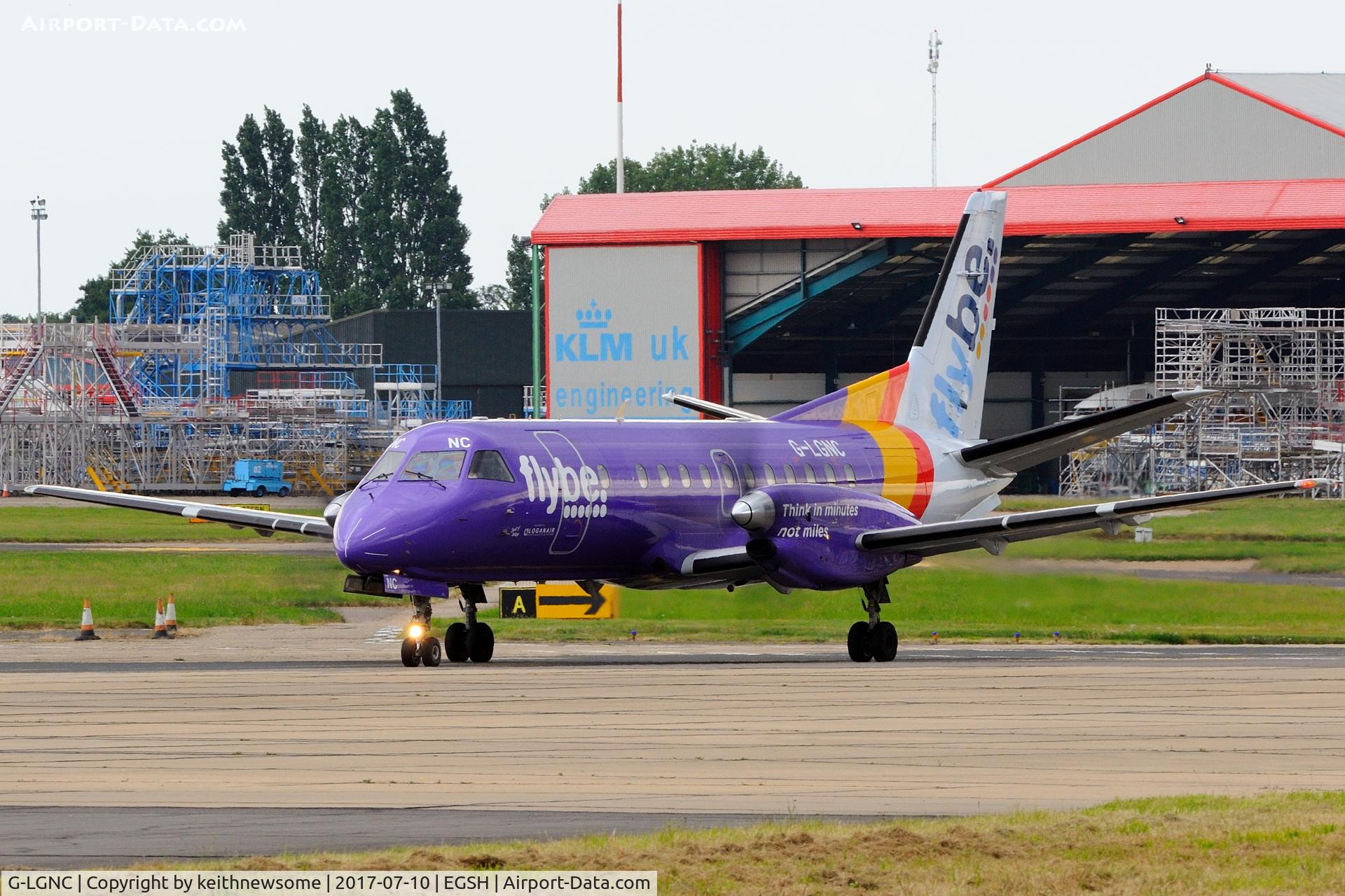 G-LGNC, 1992 Saab 340B C/N 340B-318, Taxying to runway 09.