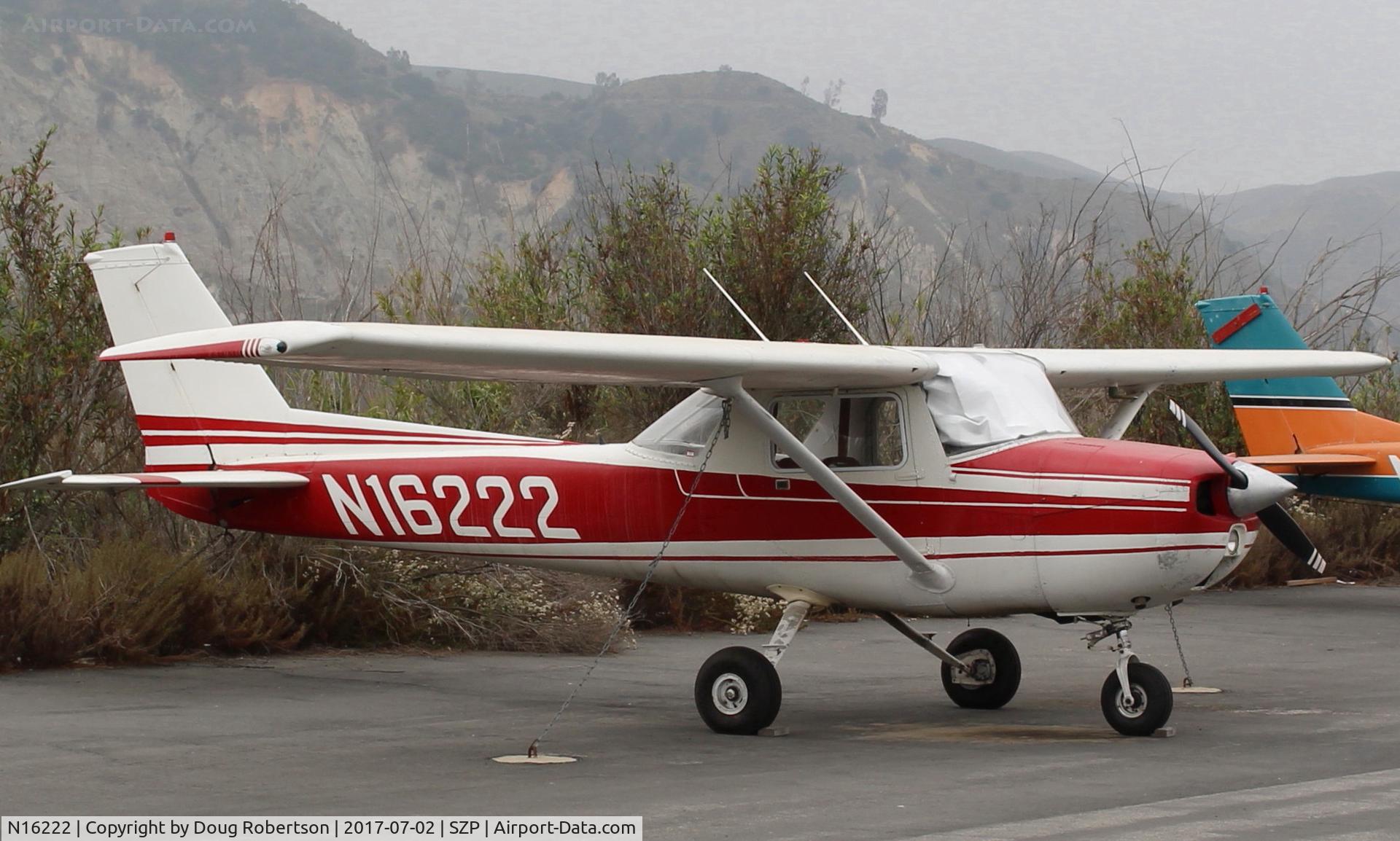 N16222, 1972 Cessna 150L C/N 15073554, 1972 Cessna 150L, Continental O-200 100 Hp parked on slope to the river
