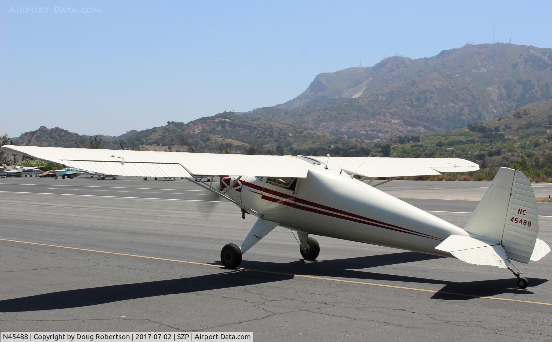 N45488, 1946 Luscombe 8A C/N 2015, 1946 Luscombe 8A, Continental A&C-65 65 Hp, taxi back