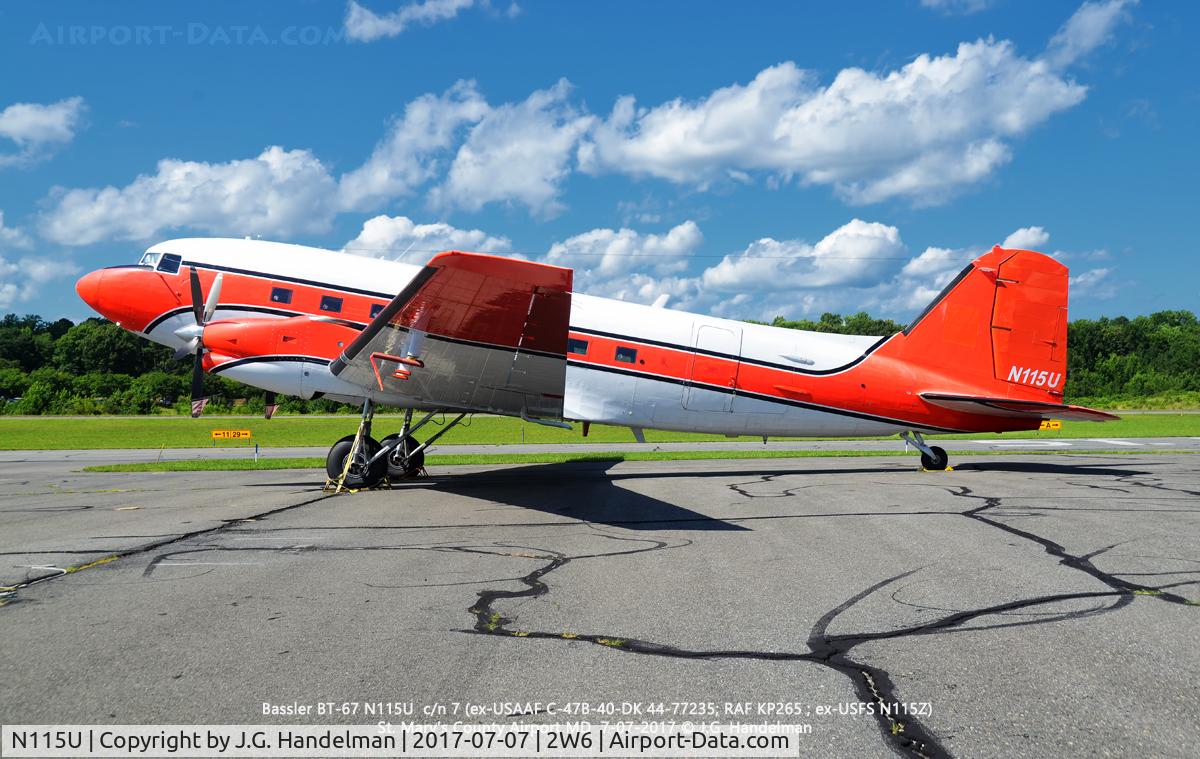 N115U, 1956 Cessna 310 C/N 35420, At St.Mary's County Airport MD.