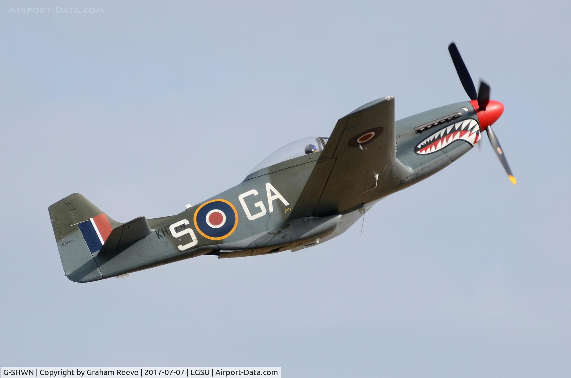 G-SHWN, 1944 North American P-51D Mustang C/N 122-40417, Flying a display at Duxford.