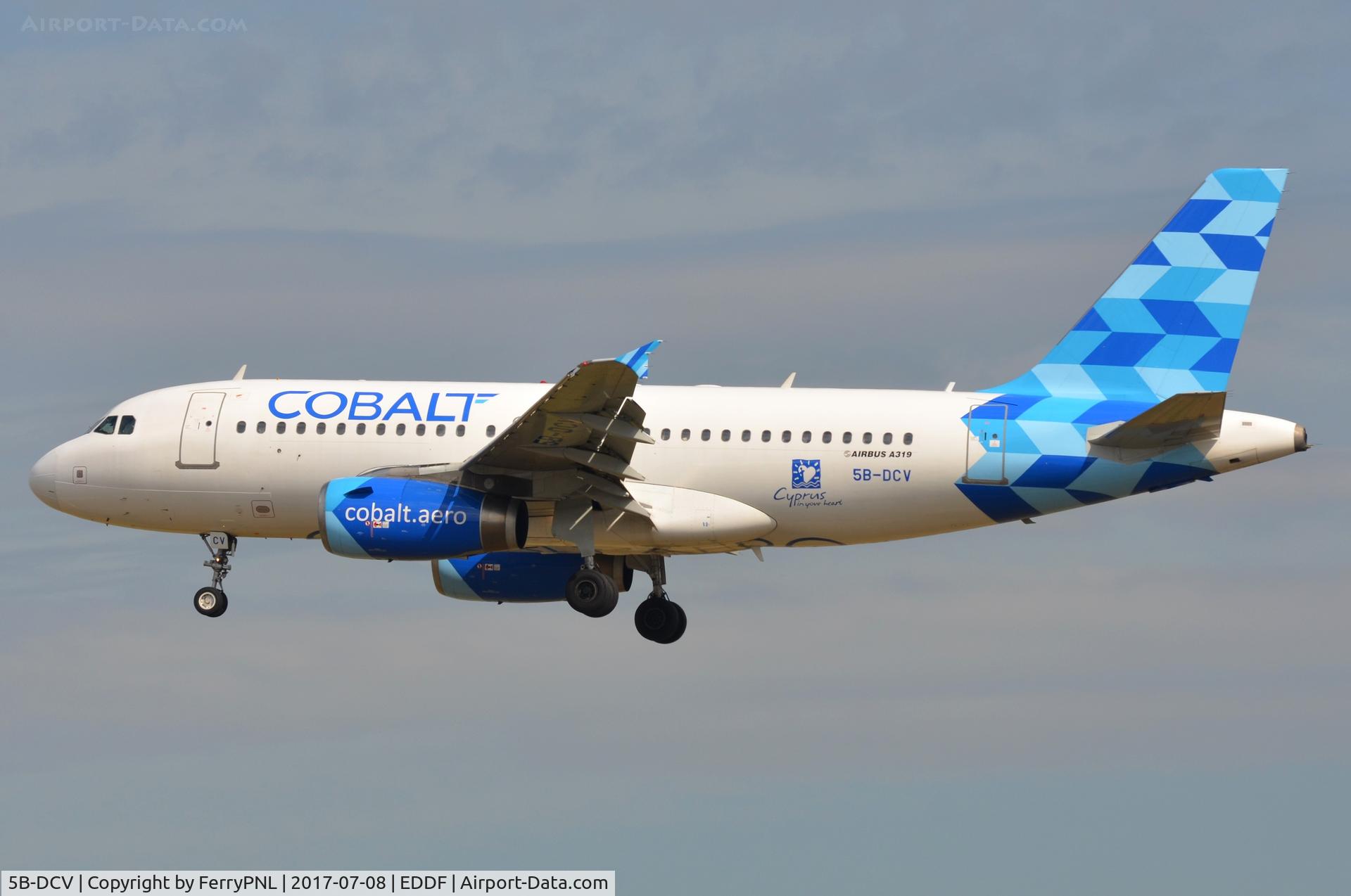 5B-DCV, 2003 Airbus A319-132 C/N 2032, Cobalt A319arriving in FRA