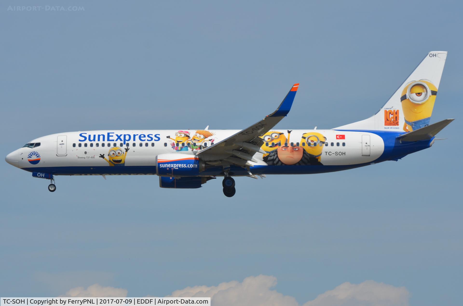 TC-SOH, 2017 Boeing 737-8HC C/N 61193, MinionExpress B738 arriving.