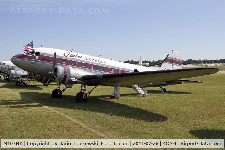 N103NA, 1945 Douglas DC-3C-S1C3G (C-47B) C/N 16821, Douglas C-47B Flabob Express CN 33569, N103NA