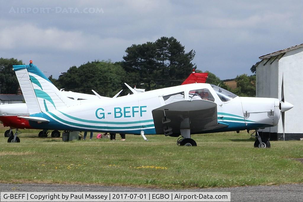 G-BEFF, 1973 Piper PA-28-140 Cherokee F C/N 28-7325228, Resident aircraft.Ex:-PH-NSF,N33696.