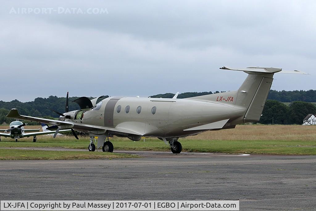 LX-JFA, 2016 Pilatus PC-12/47E C/N 1633, Visiting aircraft. Ex:-HB-FRZ.