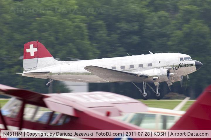 N431HM, 1943 Douglas DC-3C-S1C3G (C-47A) C/N 9995, Douglas DC-3C-S1C3G Swissair CN 9995, N431HM